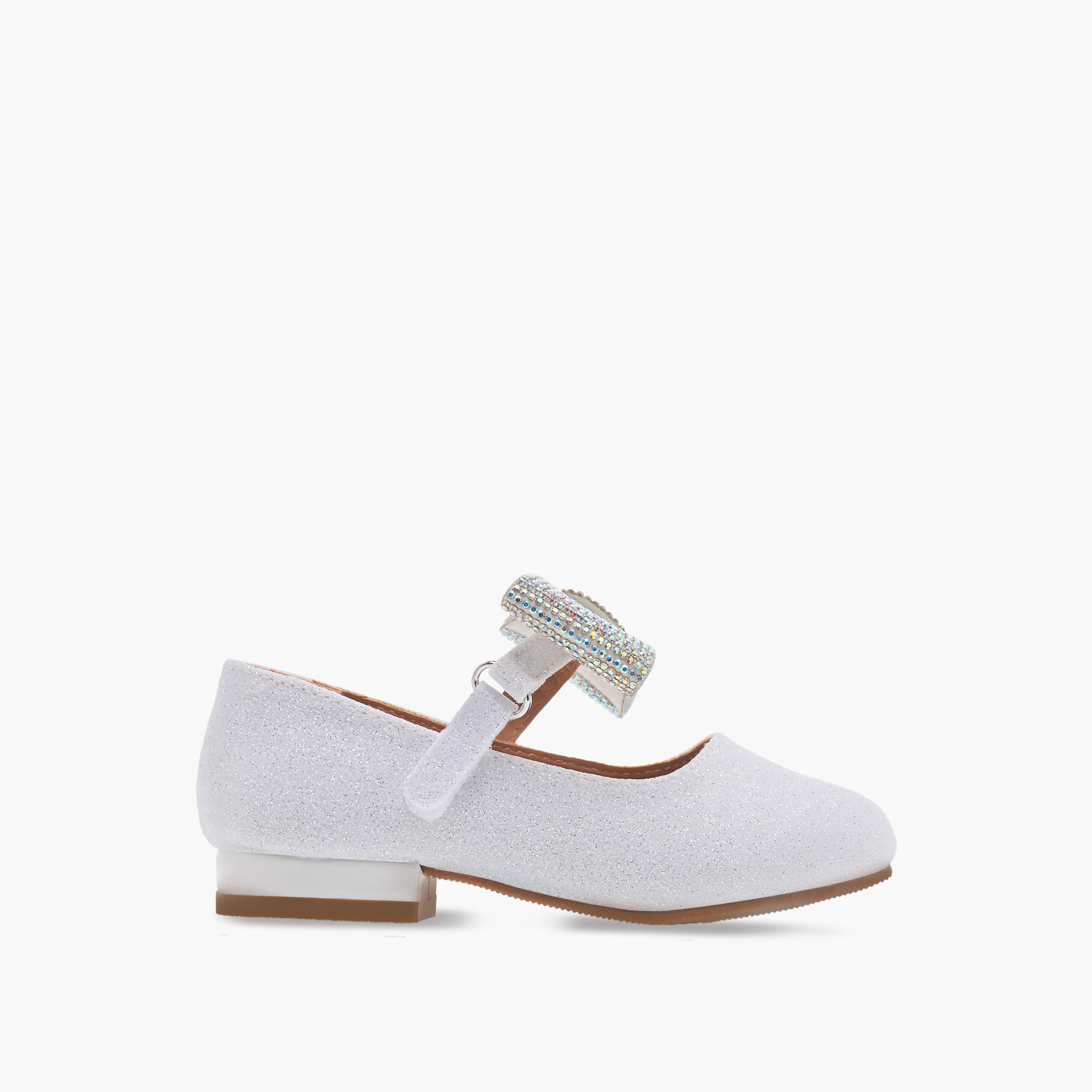 حذاء باليرينا بشريط إغلاق لاصق وزينة فيونكة من فلورا بيلا-girls-shoes-ballerinas-image-3