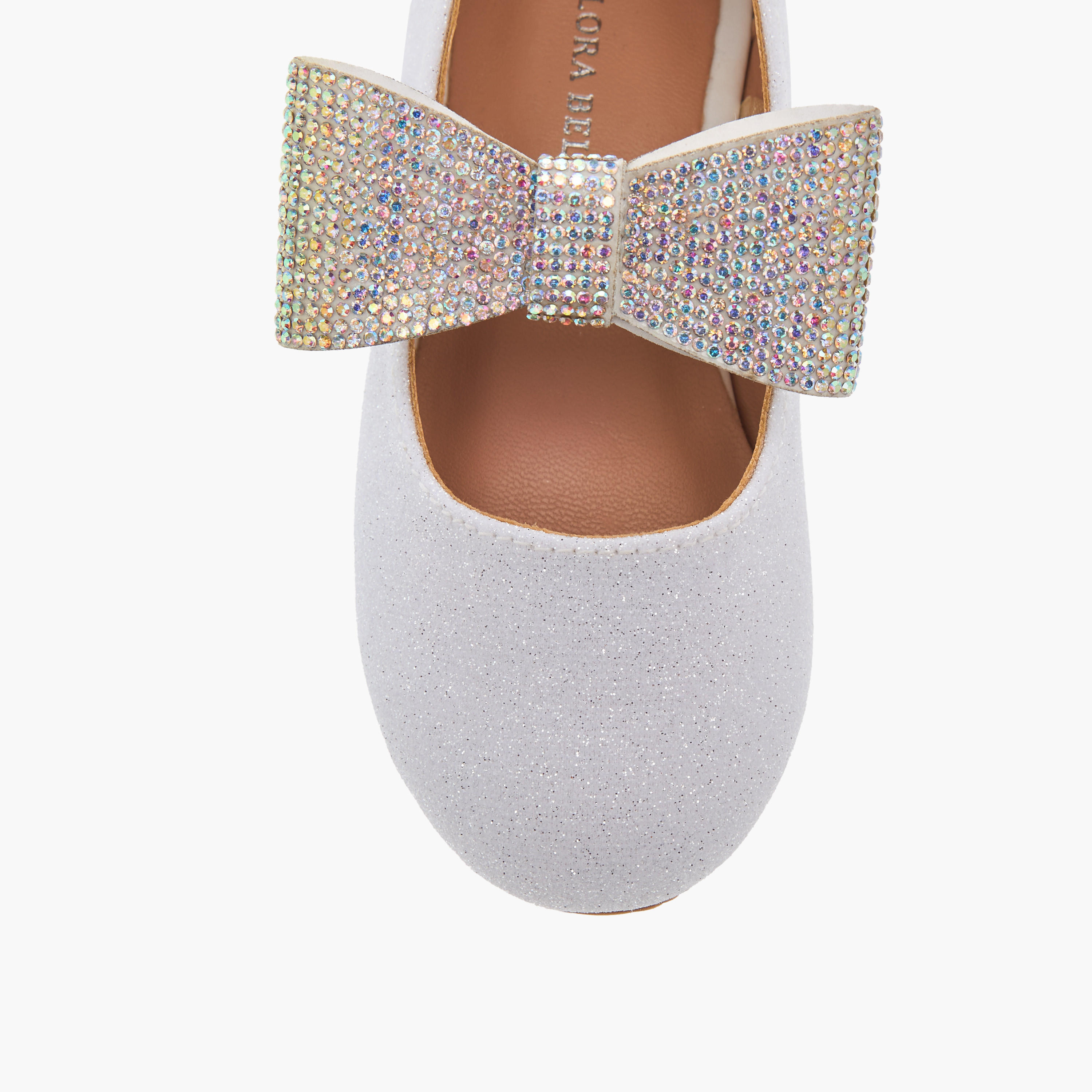 حذاء باليرينا بشريط إغلاق لاصق وزينة فيونكة من فلورا بيلا-girls-shoes-ballerinas-image-4