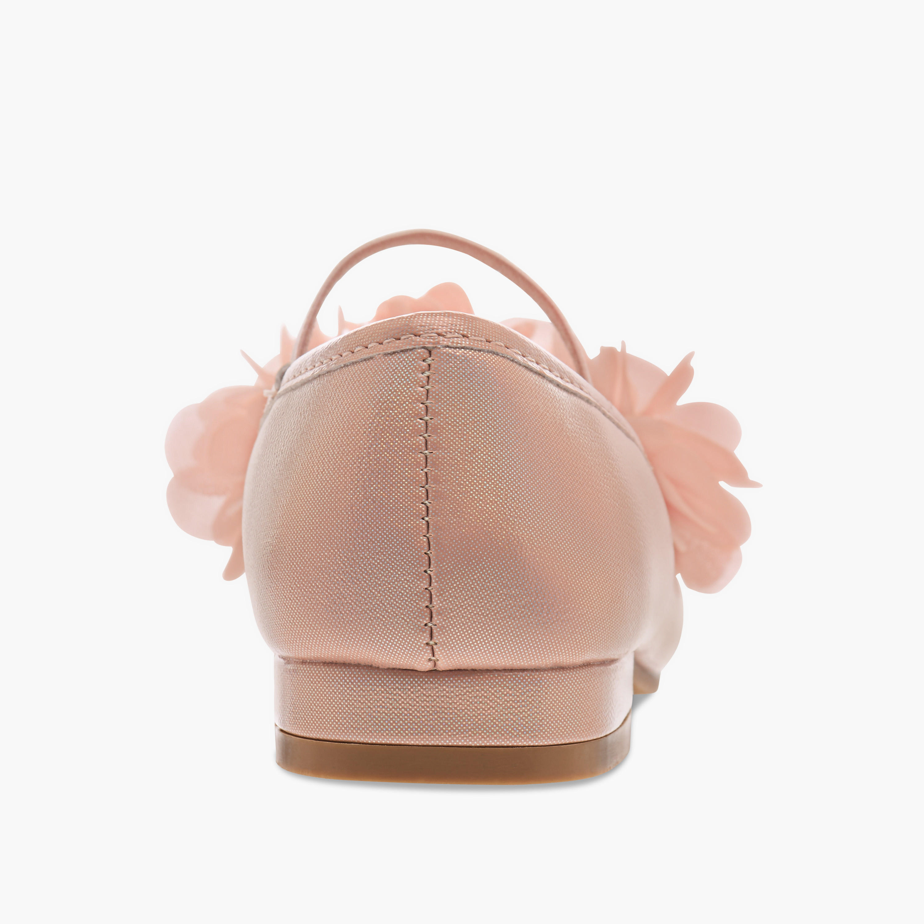 Flora Bella Flower Applique Ballerina Shoes with Elasticated Strap-girls-shoes-ballerinas-image-5