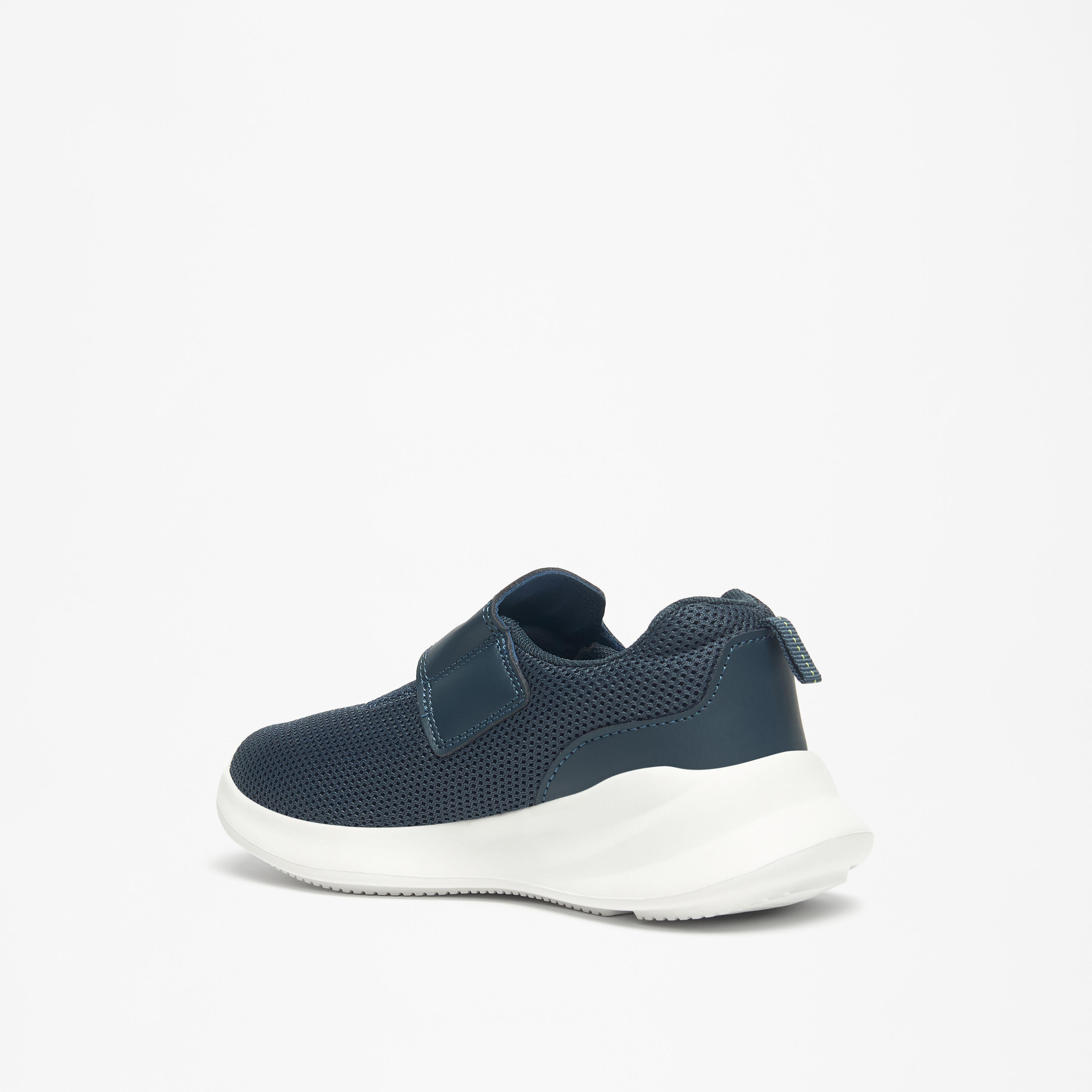 Dash Textured Lightweight Sneakers with Hook and Loop Closure-boys-shoes-sneakers-image-2