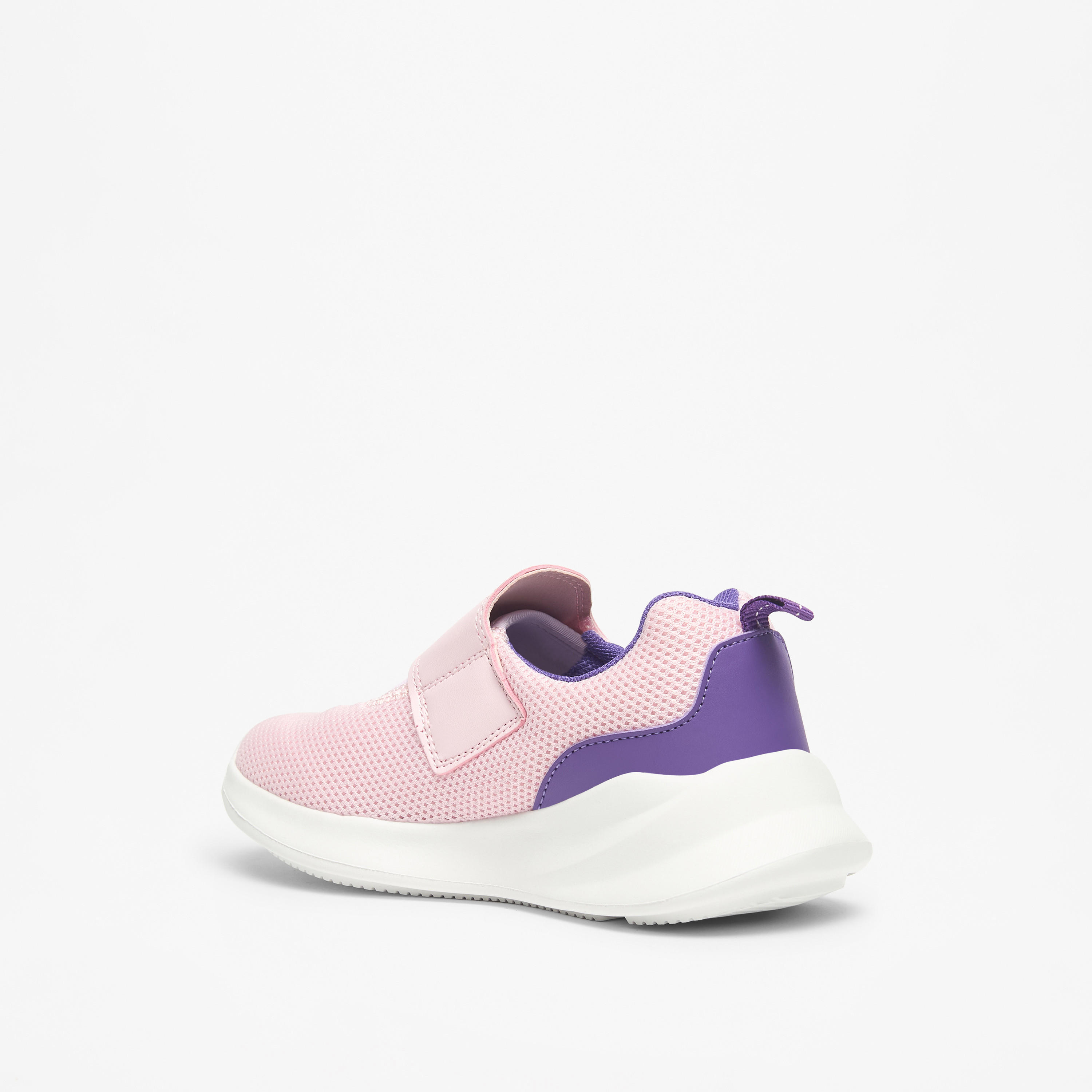 Dash Textured Lightweight Sneakers with Hook and Loop Closure-girls-shoes-sneakers-image-2