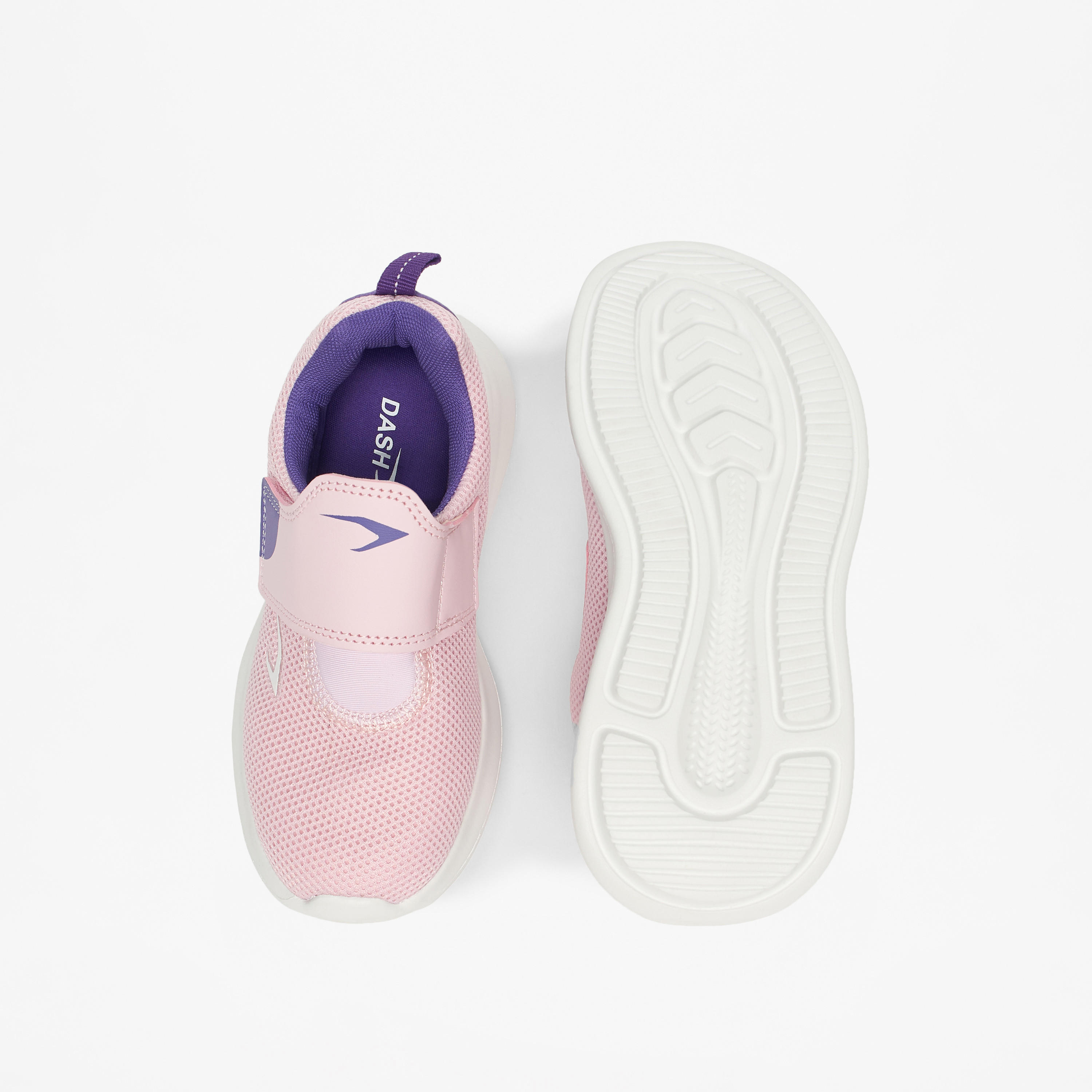 Dash Textured Lightweight Sneakers with Hook and Loop Closure-girls-shoes-sneakers-image-5