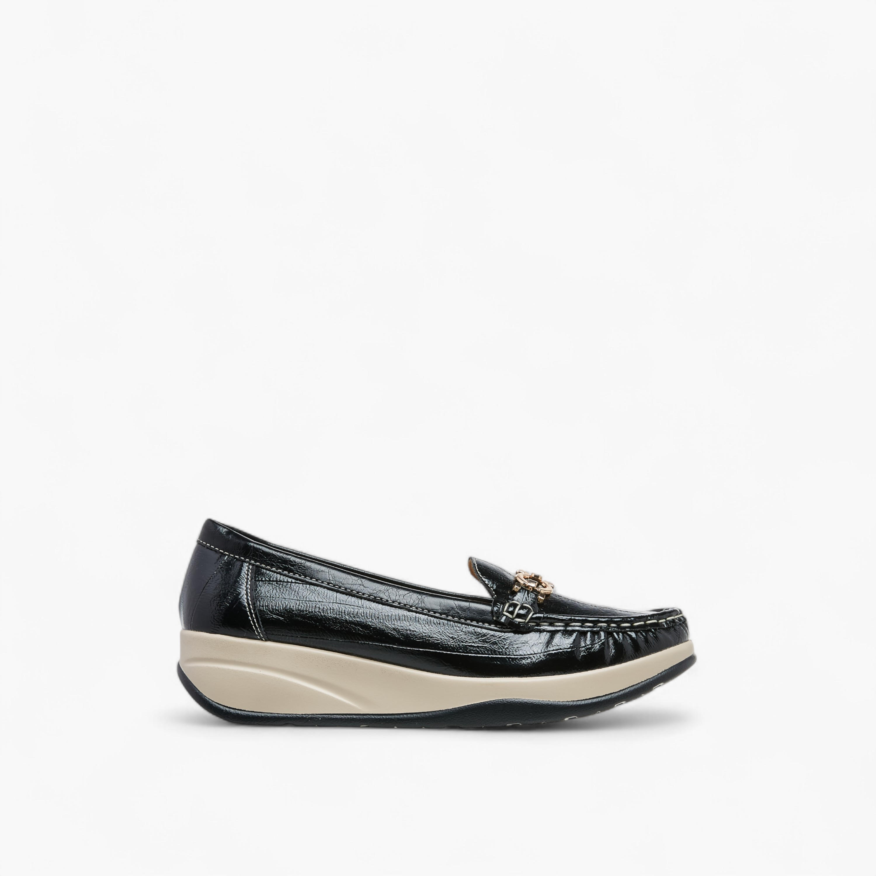Le Confort Metallic Accent Slip-On Comfort Loafers with Wedge Heel-women-shoes-loafersandmoccasins-image-3