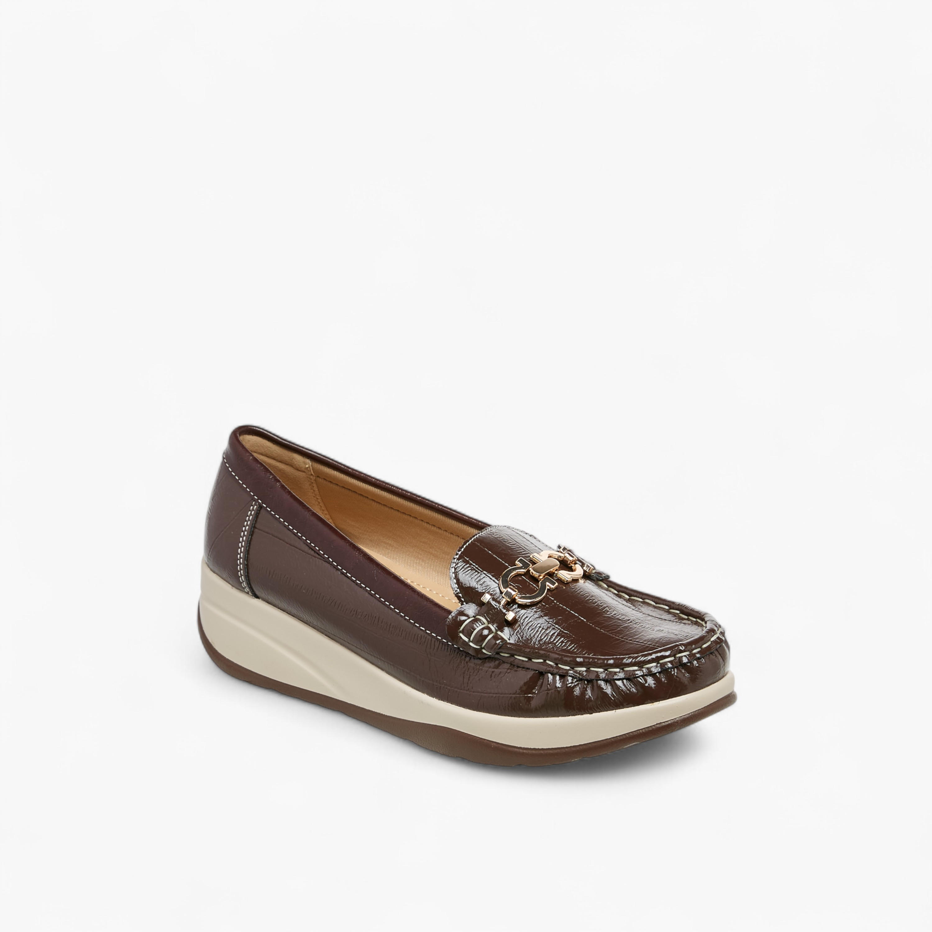 Le Confort Metallic Accent Slip-On Comfort Loafers with Wedge Heel-women-shoes-loafersandmoccasins-image-2