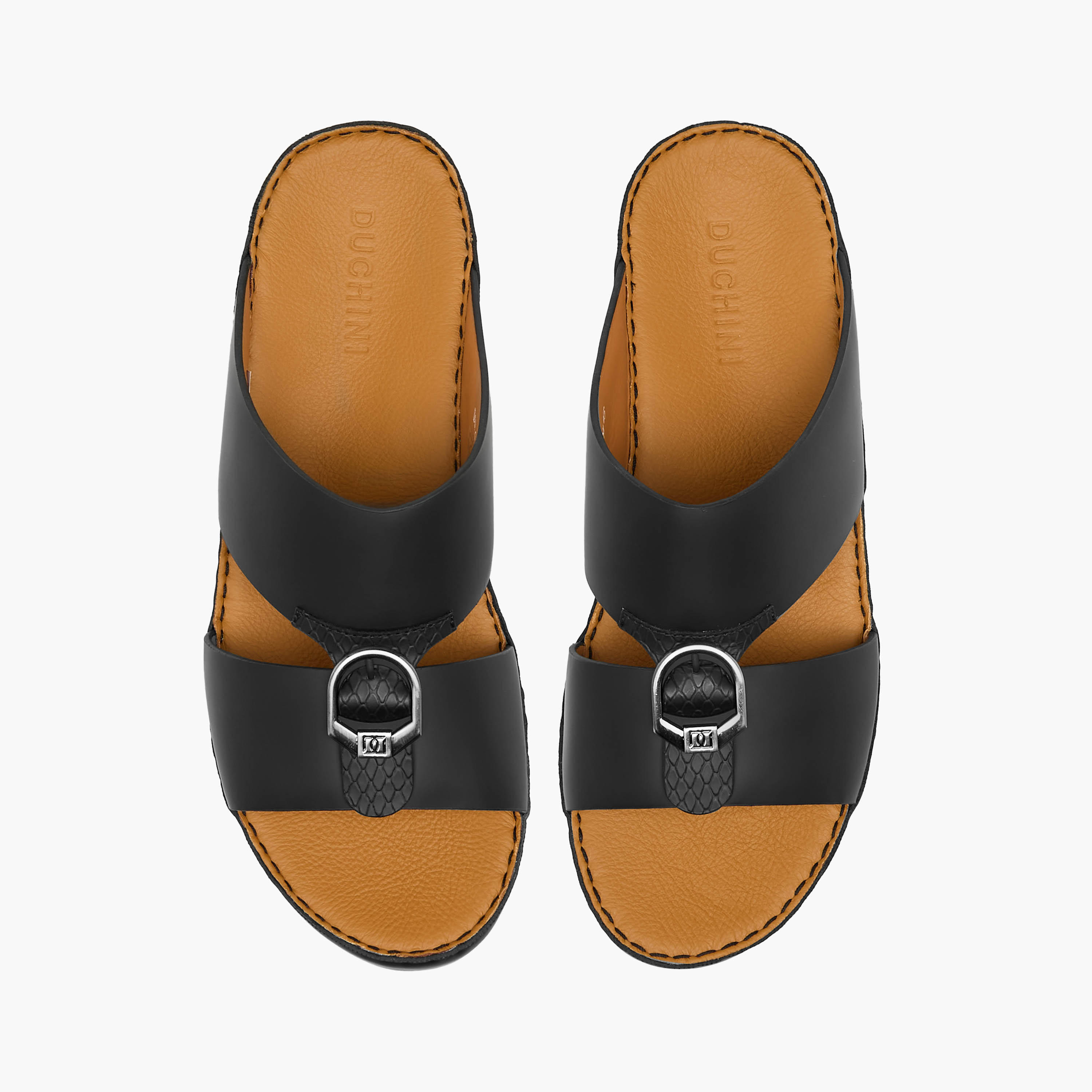 Duchini Men Buckle Accent Arabic Sandals-men-shoes-sandals-image-1