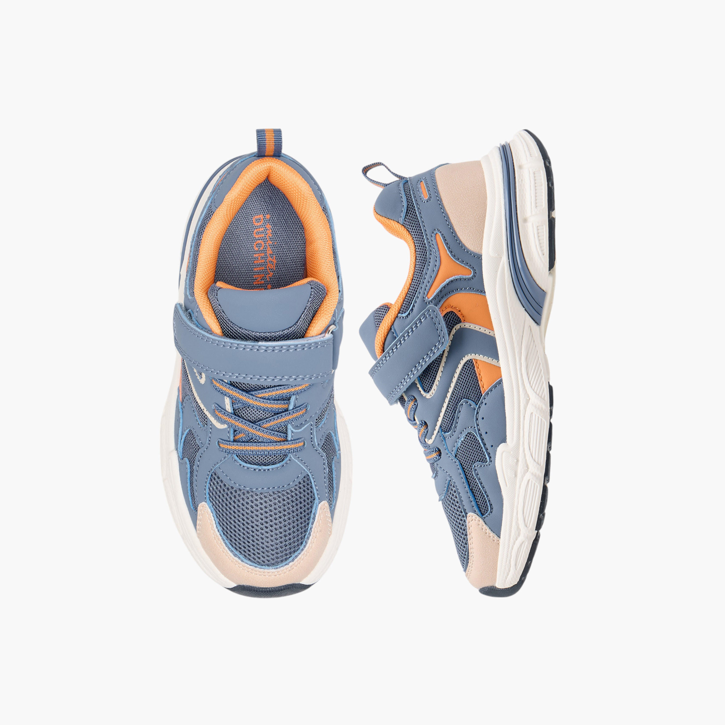 Mister Duchini Panelled Sneakers with Hook and Loop Closure-boys-shoes-sneakers-image-1