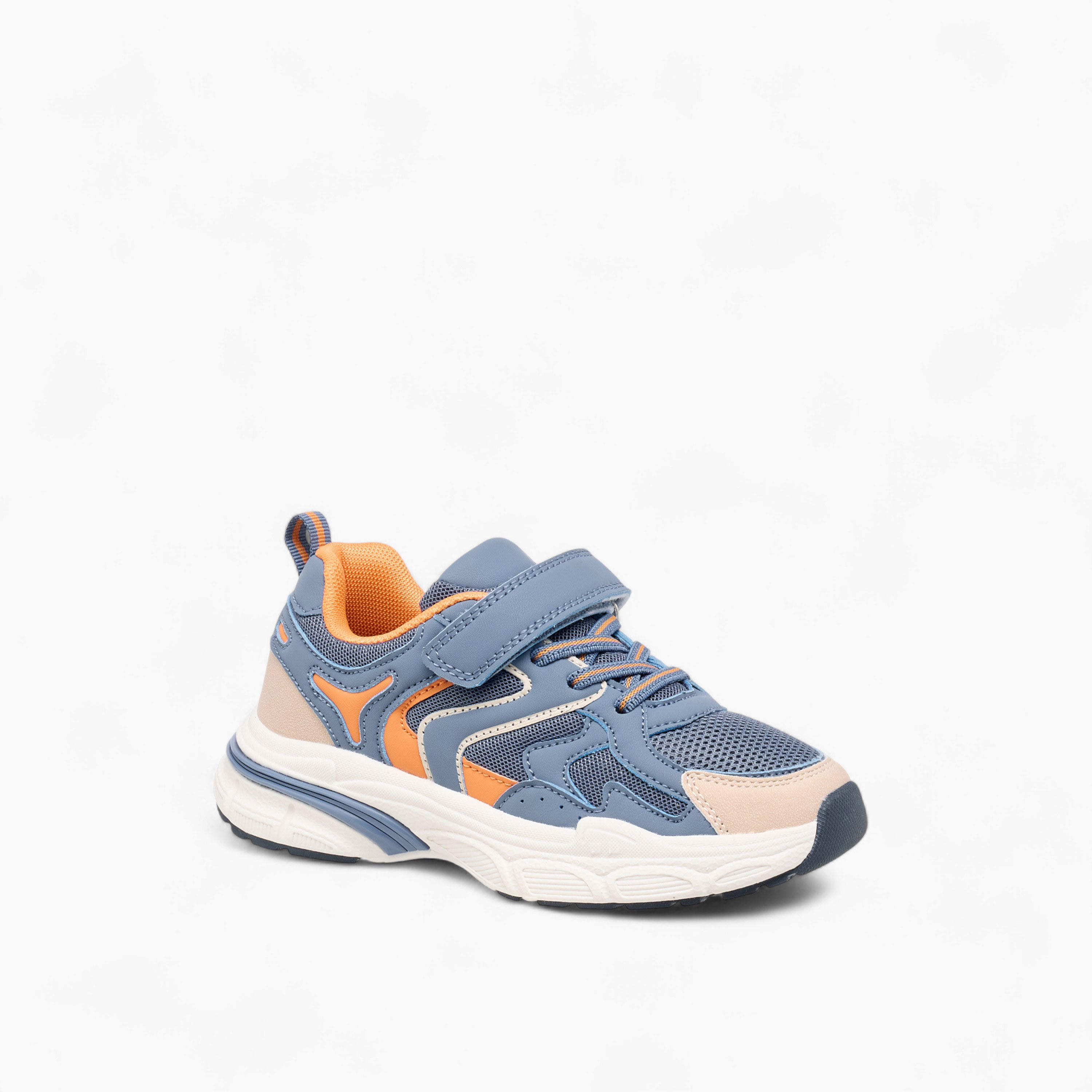 Mister Duchini Panelled Sneakers with Hook and Loop Closure-boys-shoes-sneakers-image-2