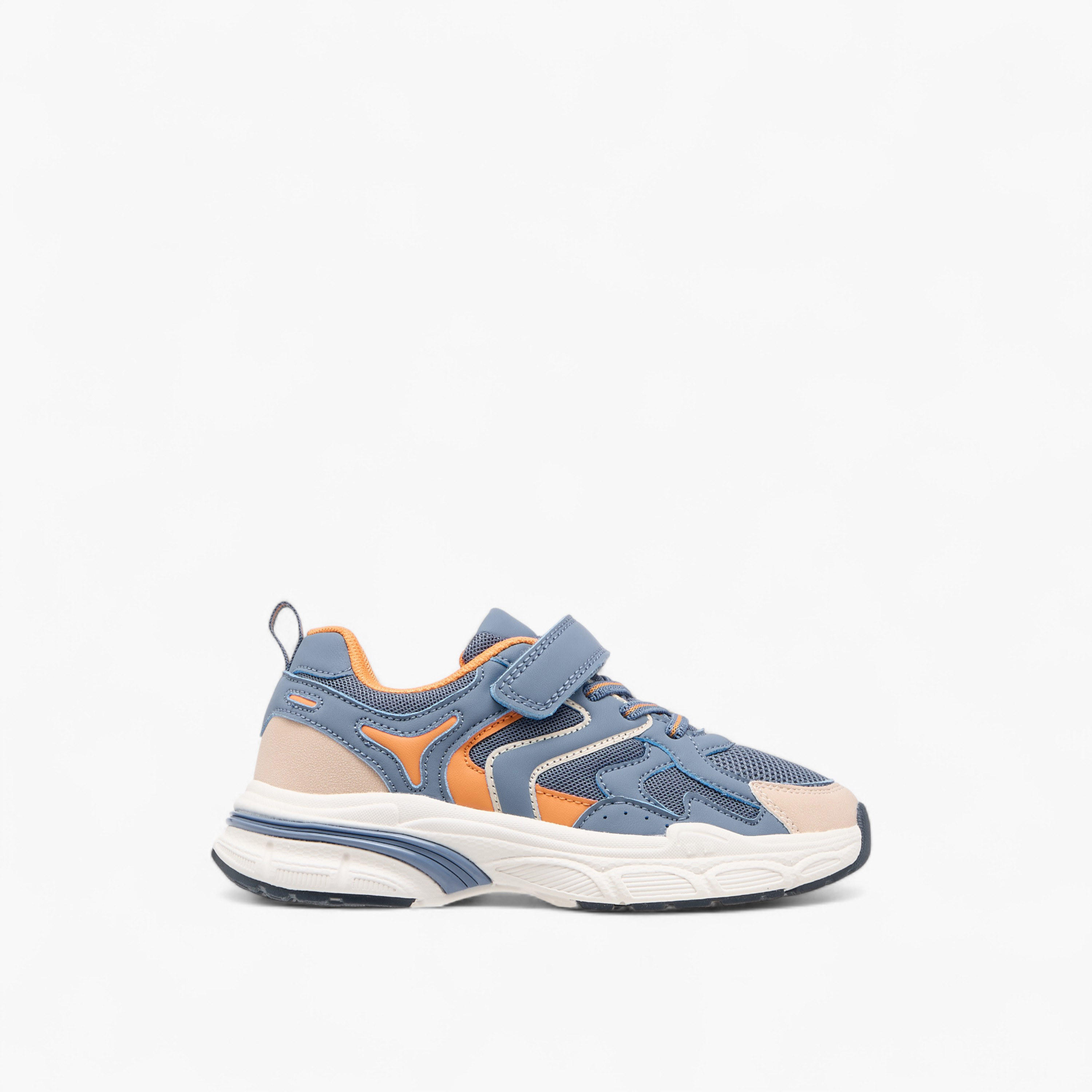 Mister Duchini Panelled Sneakers with Hook and Loop Closure-boys-shoes-sneakers-image-3