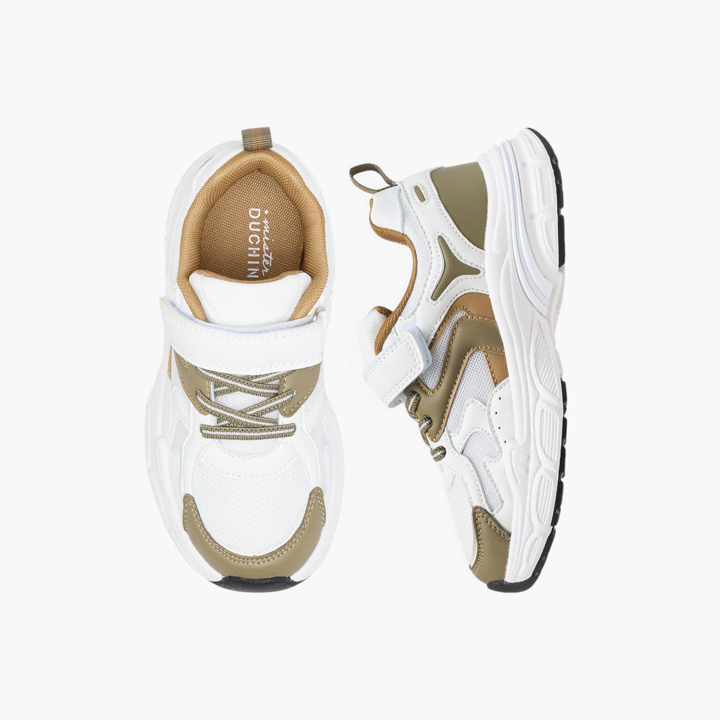 Mister Duchini Panelled Sneakers with Hook and Loop Closure-boys-shoes-sneakers-image-1