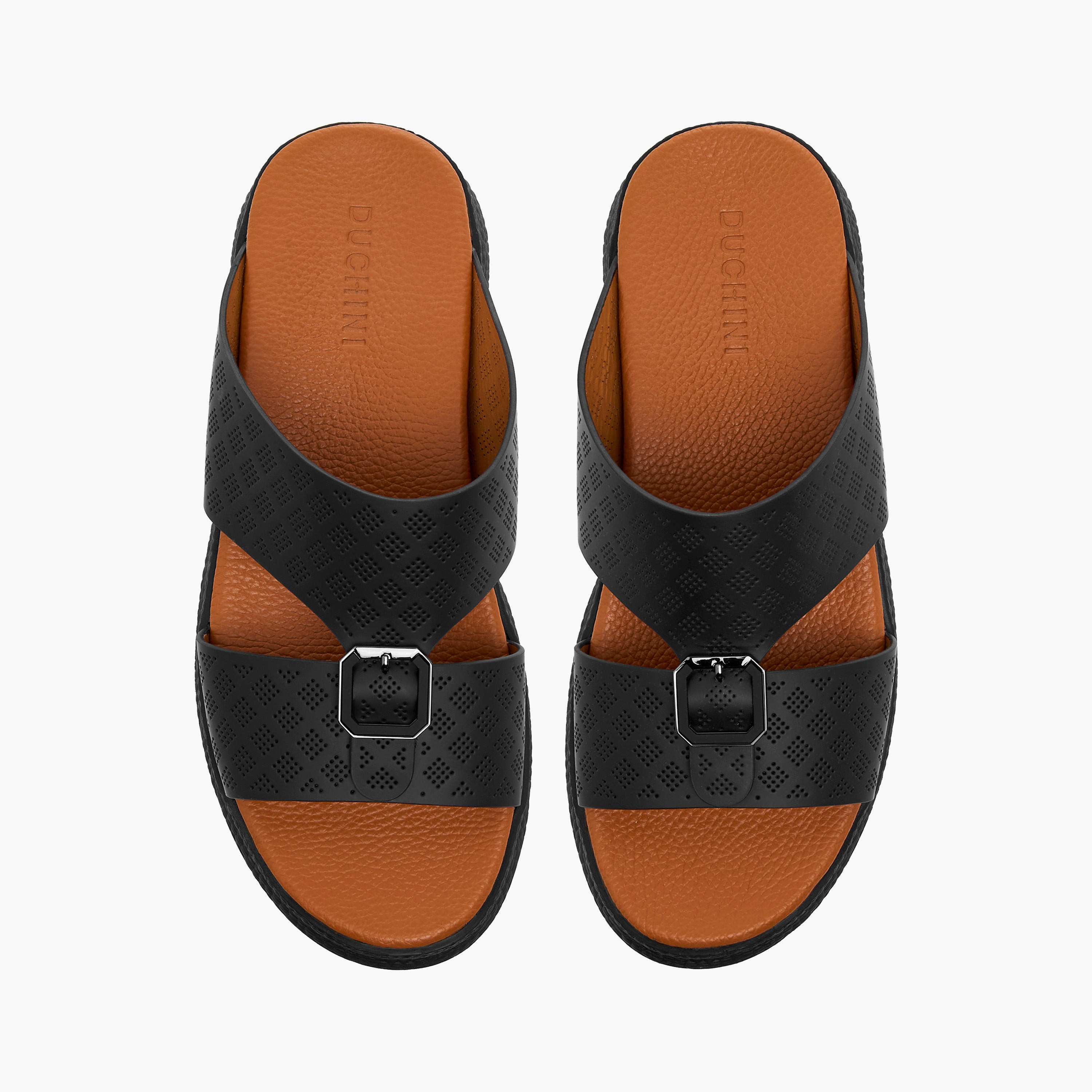 Duchini Men Perforated Strap Arabic Sandals-men-shoes-sandals-image-1