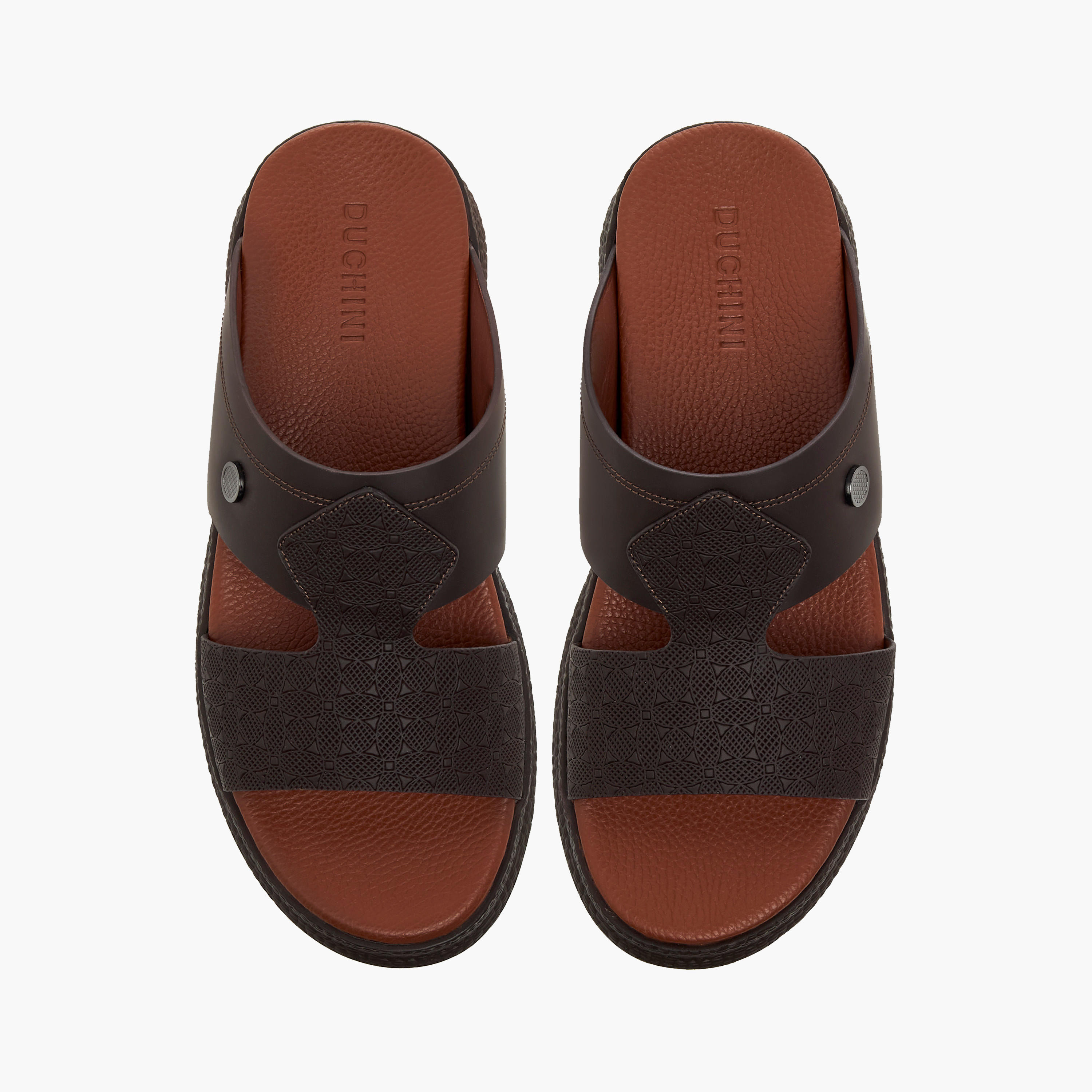 Duchini Men Textured Strap Arabic Sandals-men-shoes-sandals-image-1
