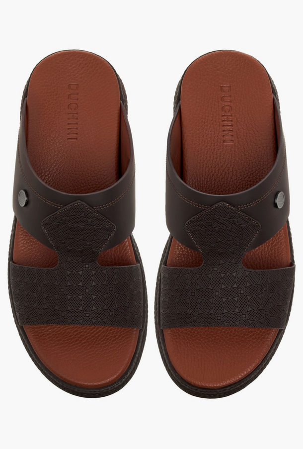 Duchini Men Textured Strap Arabic Sandals-men-shoes-sandals-image-1