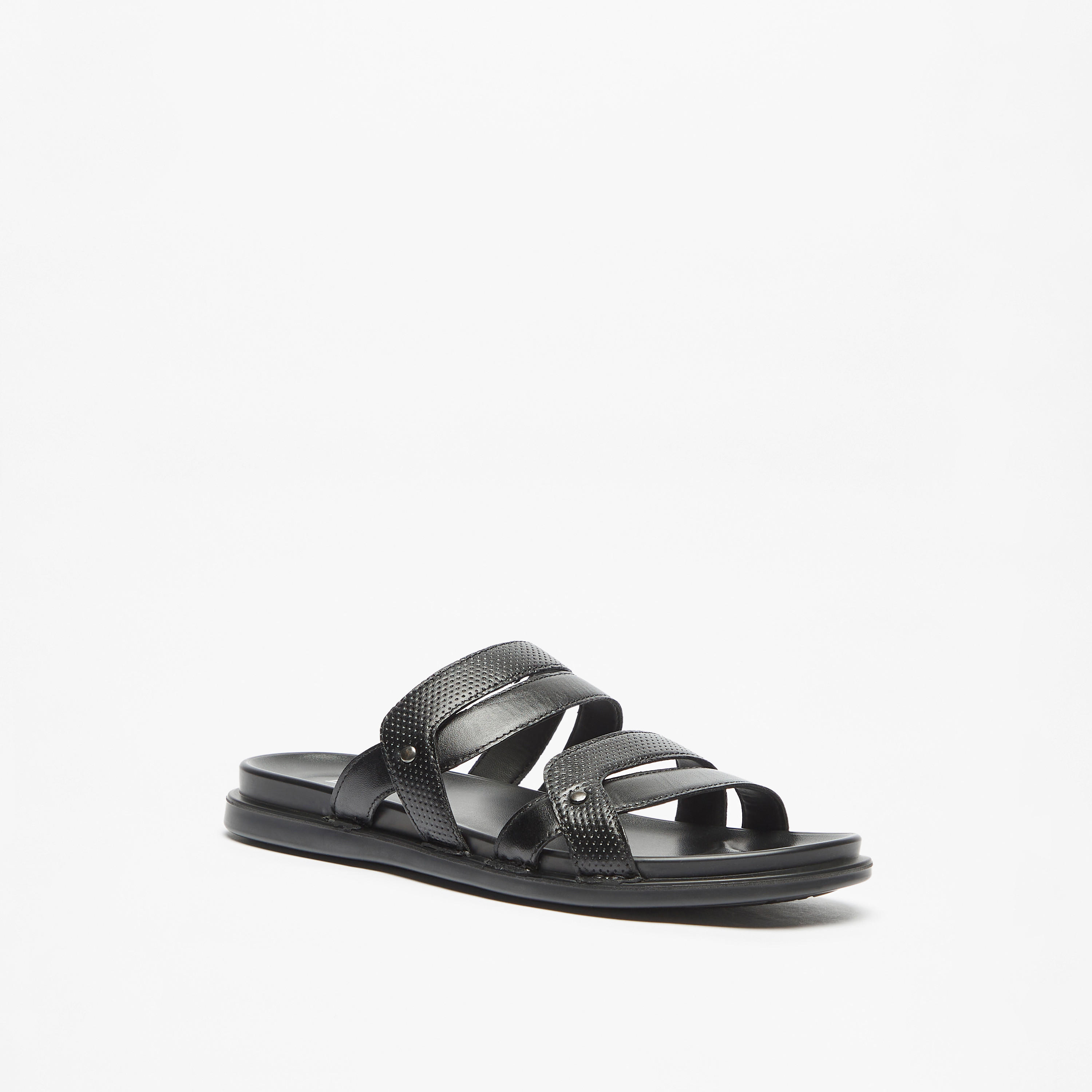 Textured Slip-On Arabic Sandals-men-shoes-sandals-image-1