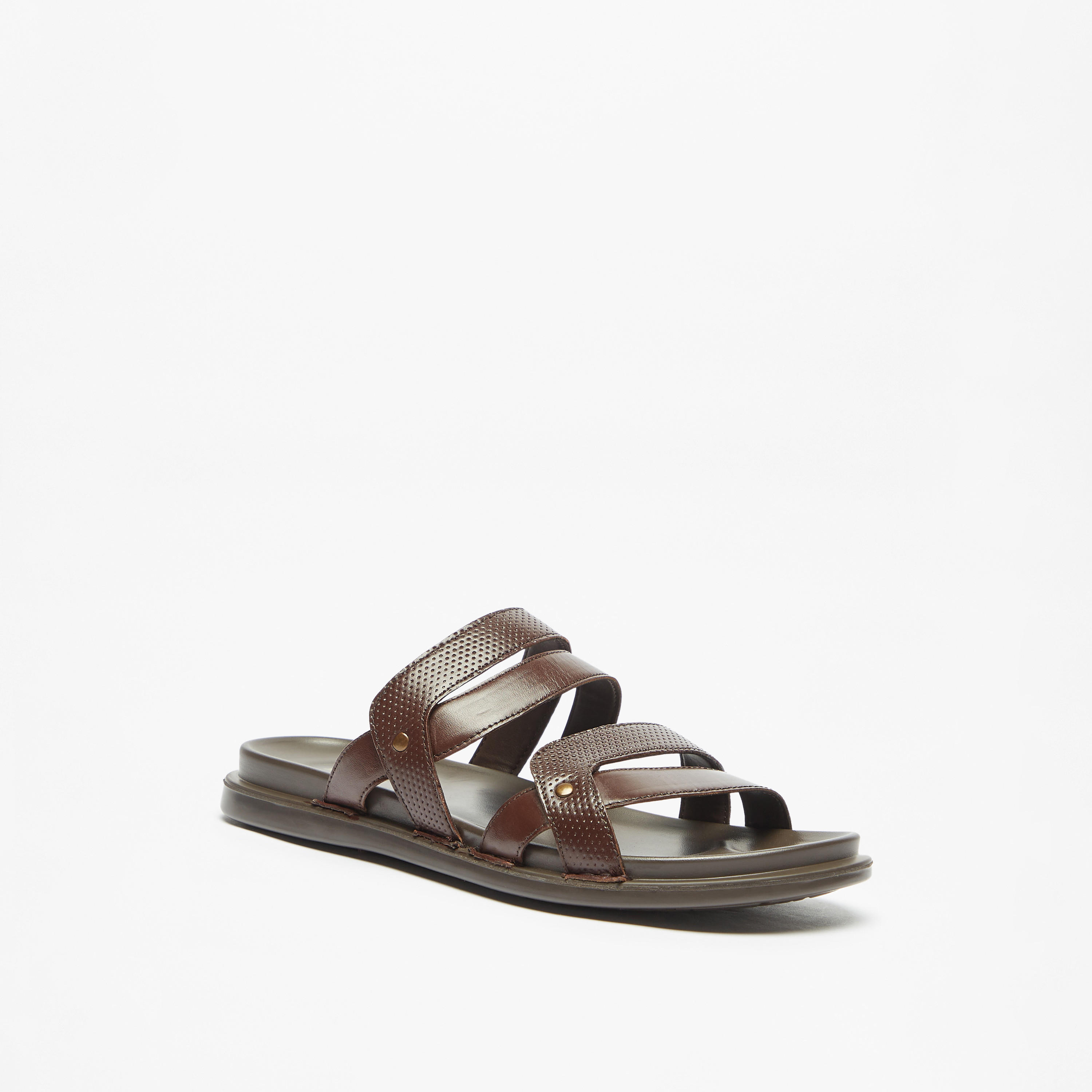Textured Slip-On Arabic Sandals-men-shoes-sandals-image-1