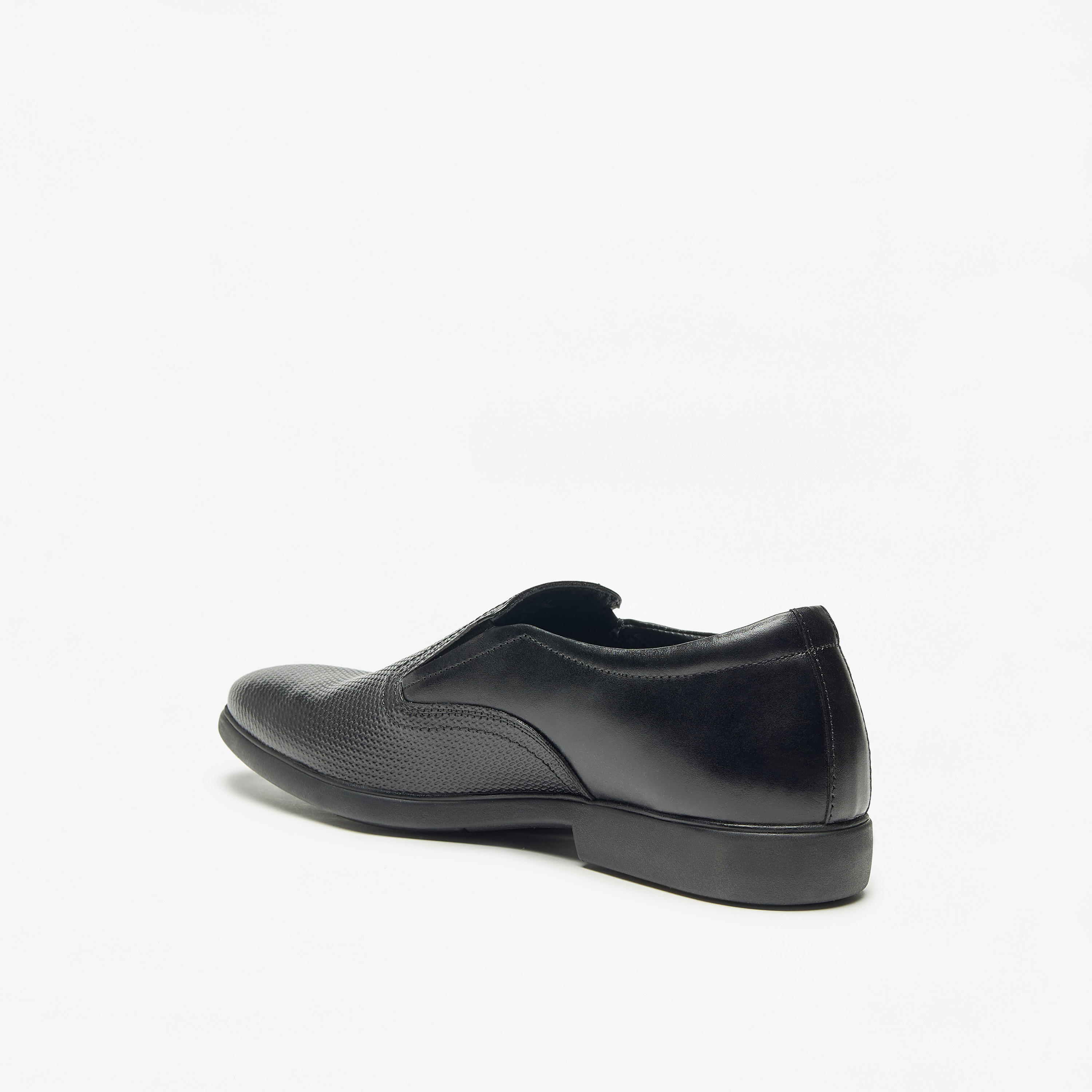 Duchini Men's Textured Slip-On Loafers-men-shoes-formalshoes-image-2