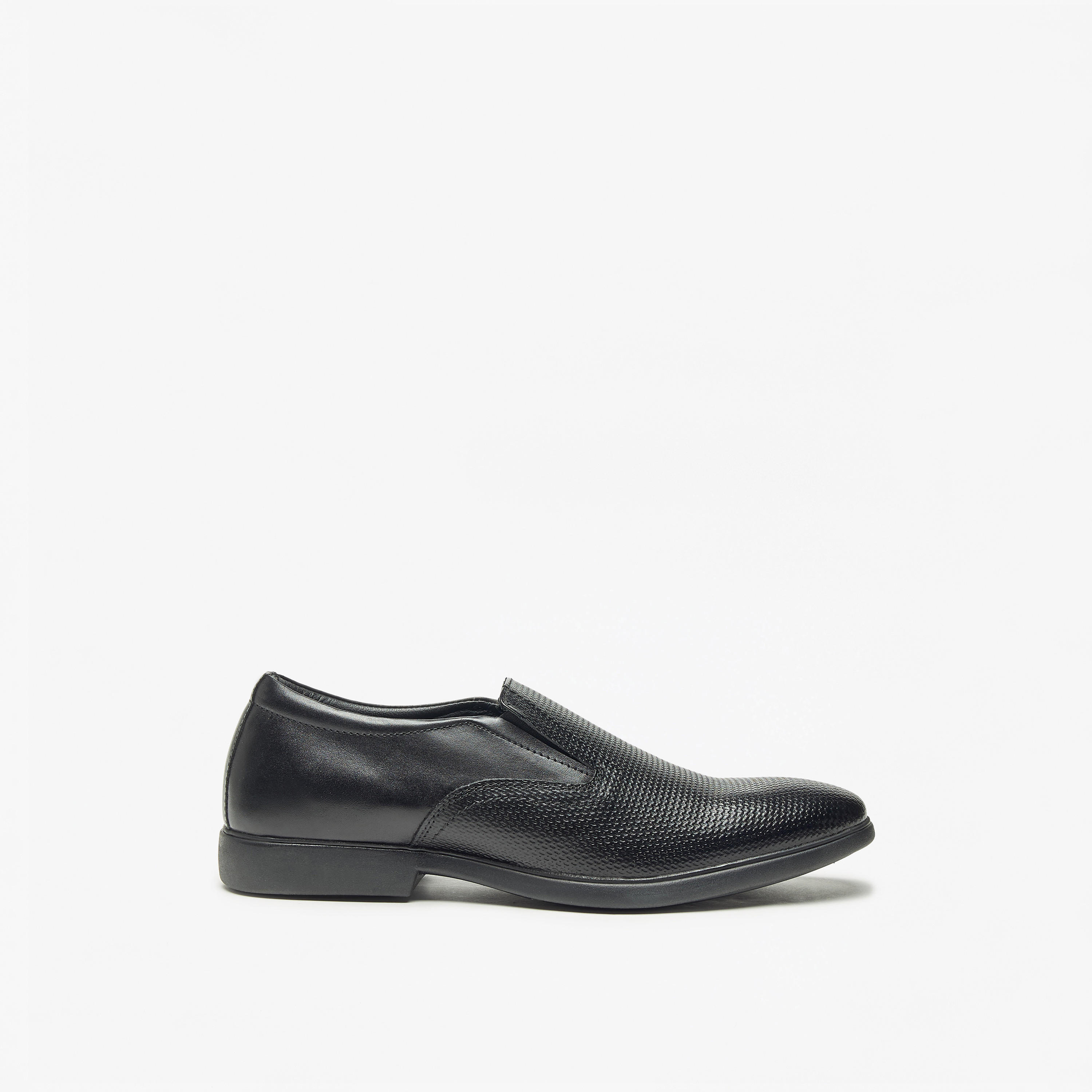Duchini Men's Textured Slip-On Loafers-men-shoes-formalshoes-image-3