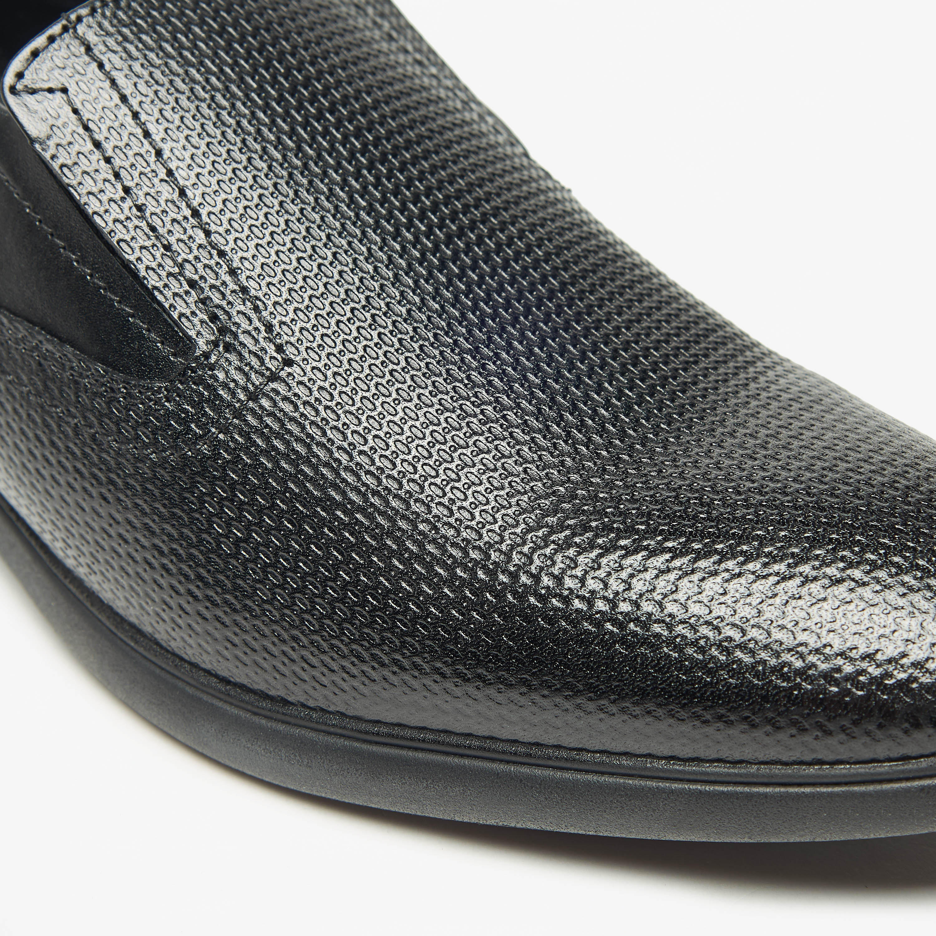 Duchini Men's Textured Slip-On Loafers-men-shoes-formalshoes-image-5