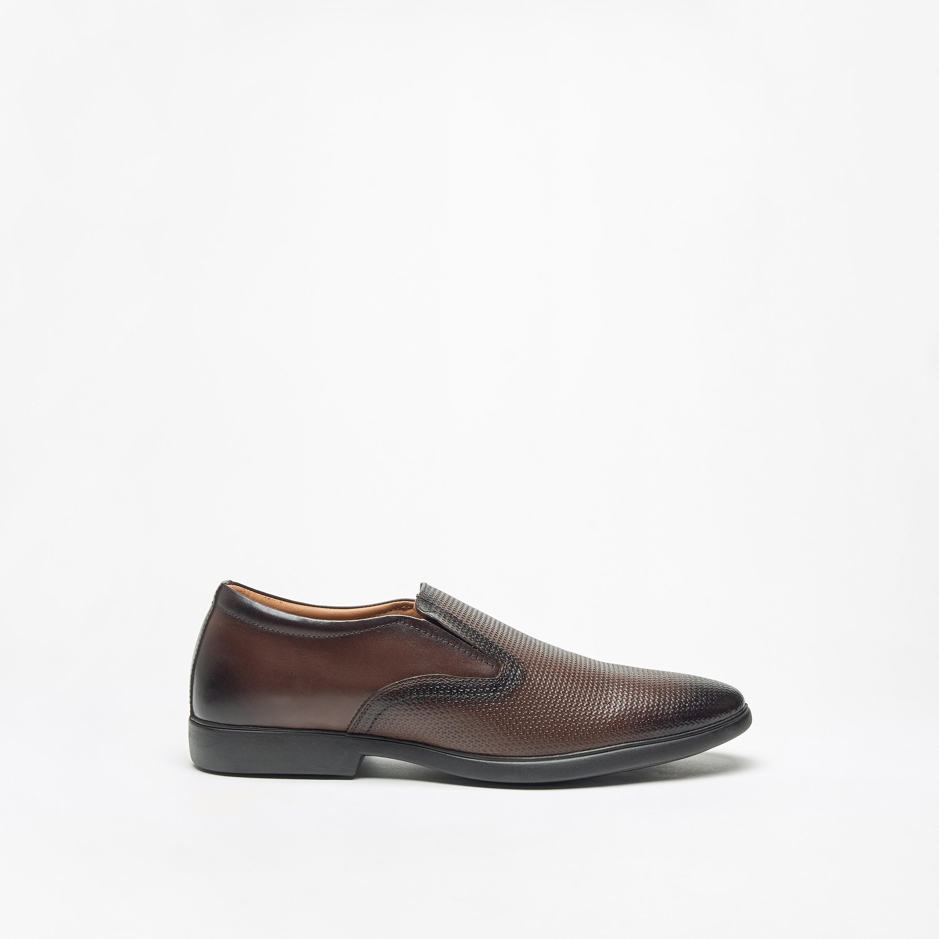 Duchini Men's Textured Slip-On Loafers-men-shoes-formalshoes-image-8