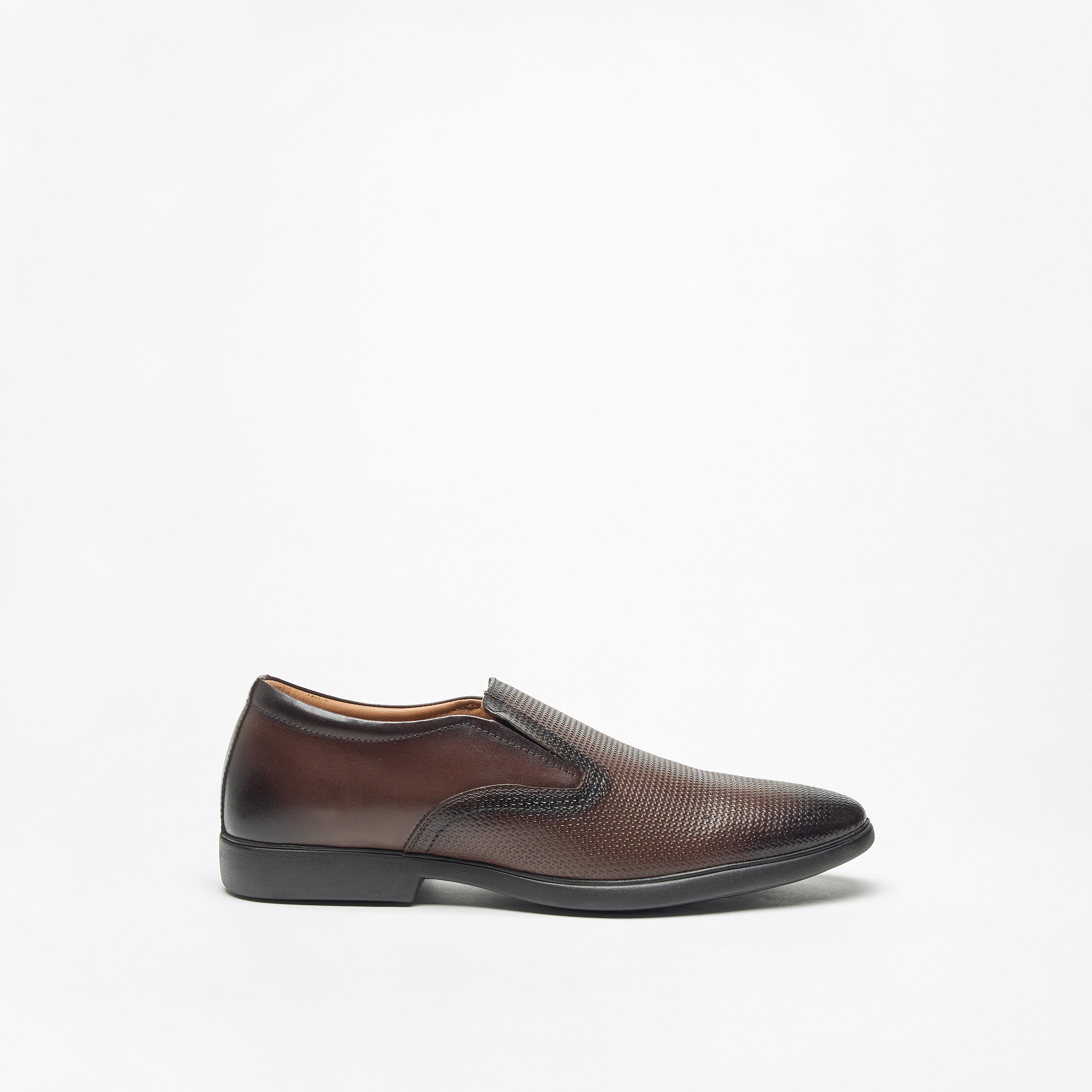 Duchini Men's Textured Slip-On Loafers-men-shoes-formalshoes-image-8