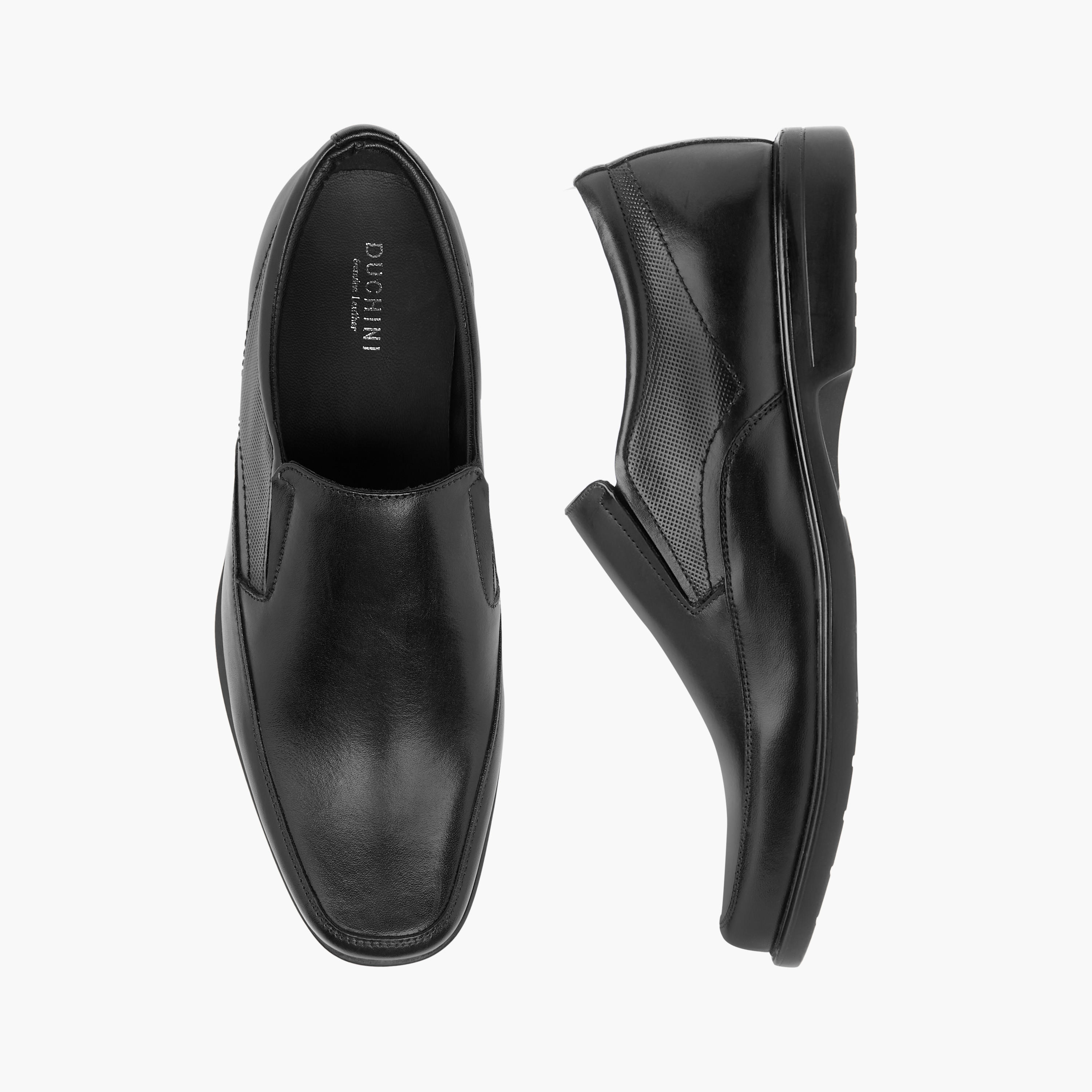 Duchini Men's Leather Panelled Slip-On Loafers-men-shoes-formalshoes-image-1