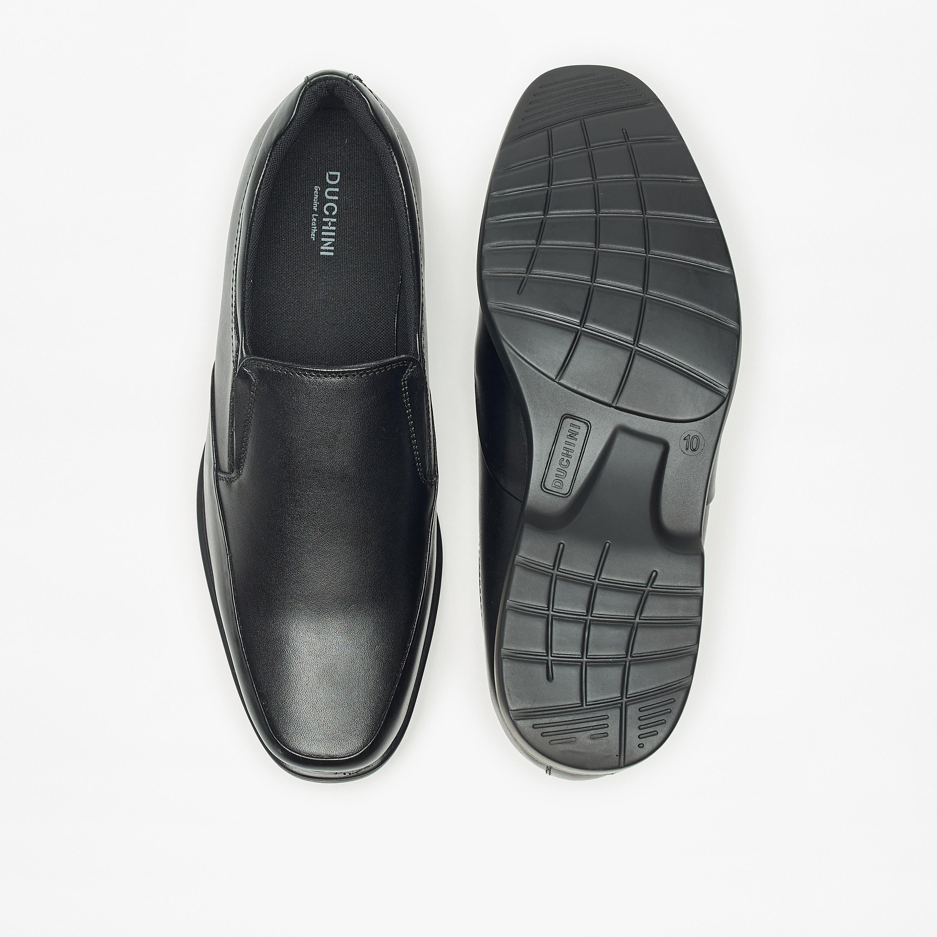 Duchini Men's Leather Solid Slip-On Loafers-men-shoes-formalshoes-image-4
