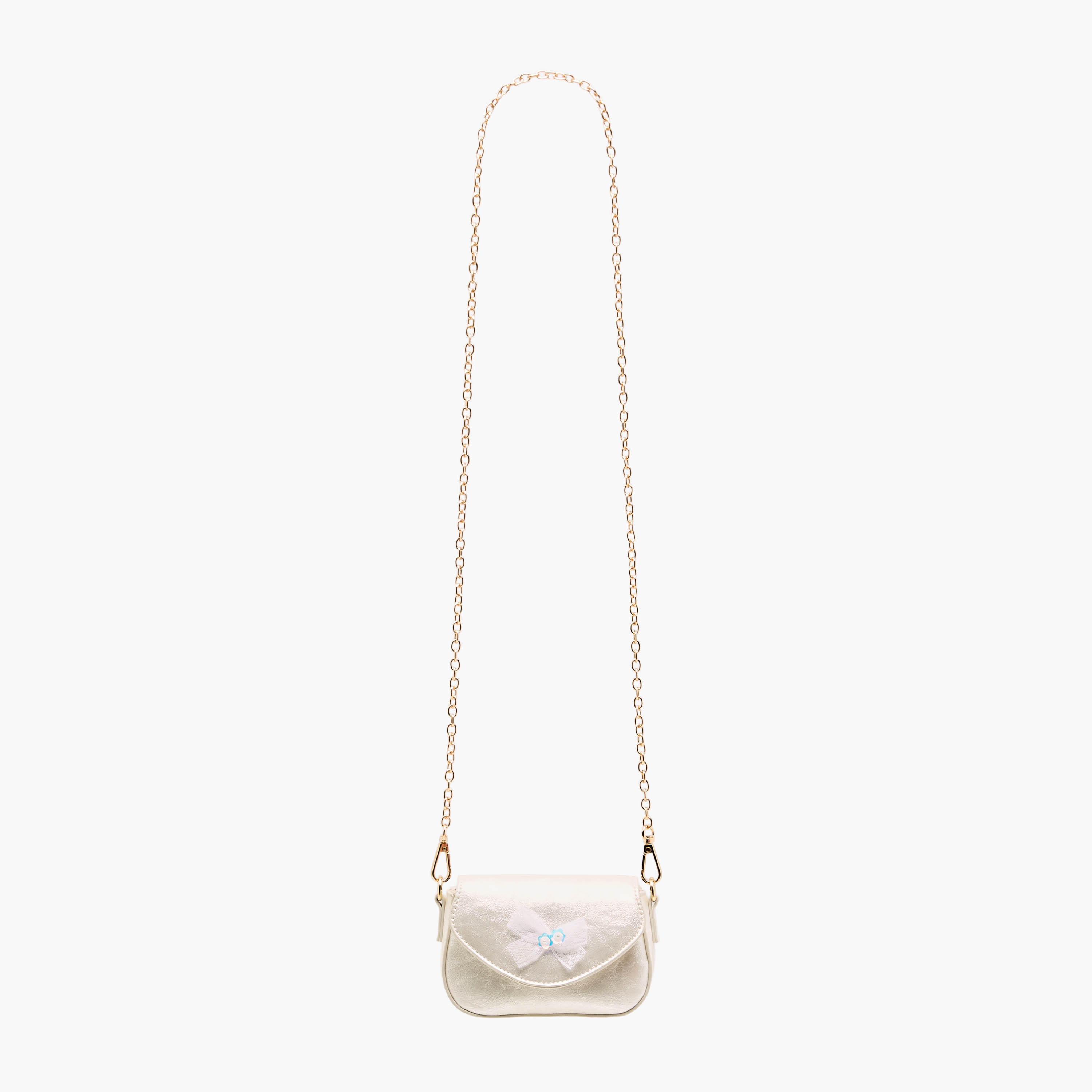 Flora Bella Bow Embellished Crossbody Bag with Chain Strap-girls-accessories-bags-image-3