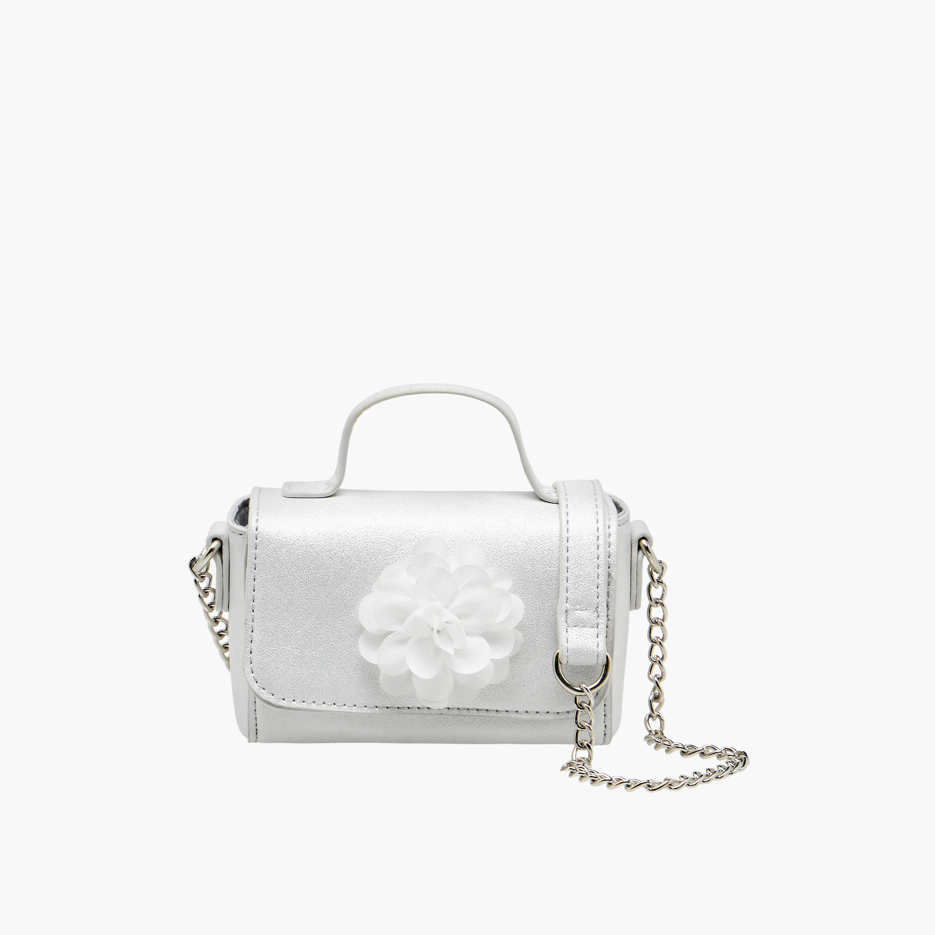 Flora Bella Floral Accent Crossbody Bag with Chain Strap-girls-accessories-bags-image-1