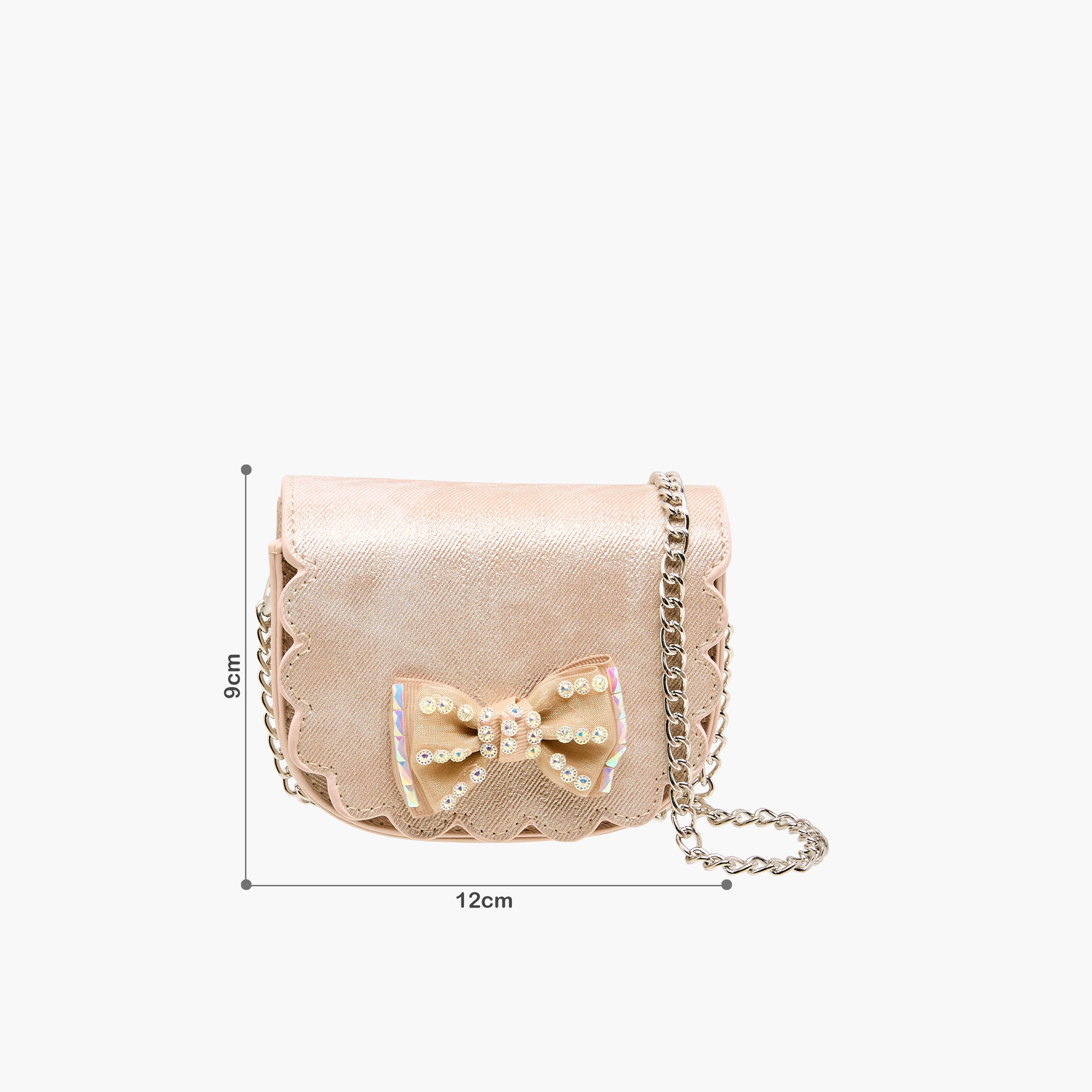 Flora Bella Scallop Hem Crossbody Bag with Chain Strap-girls-accessories-bags-image-2