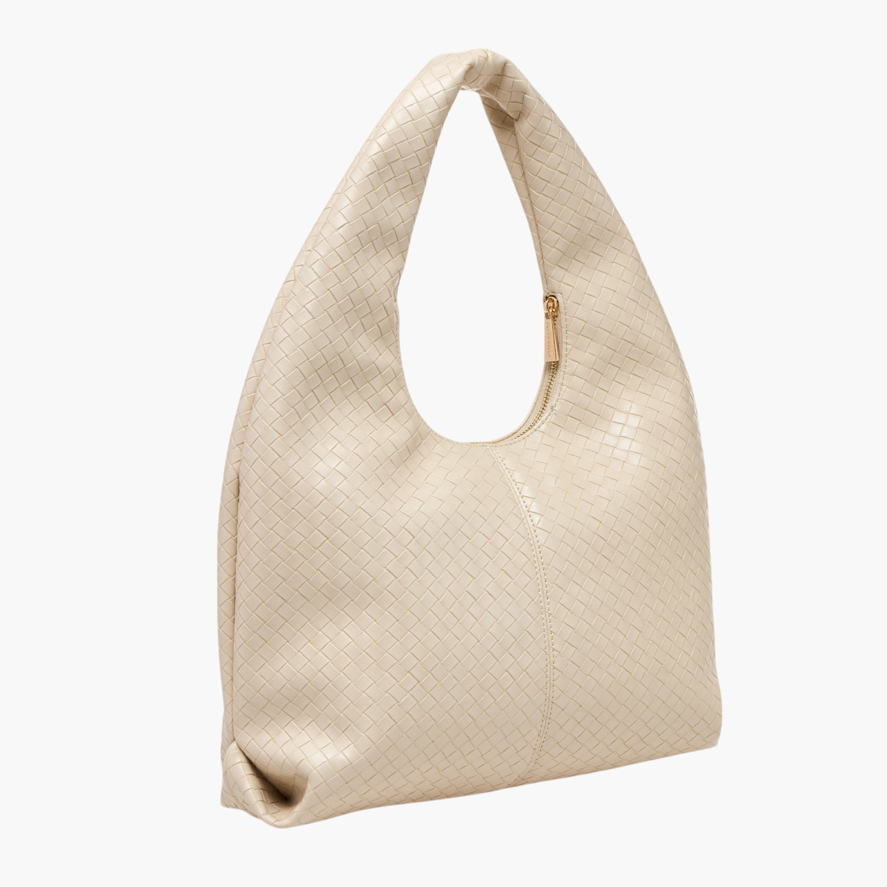 شنطة هوبو بارزة الملمس بمقبض وسحاب إغلاق من فلورا بيلا-women-bagsandwallets-handbags-image-3