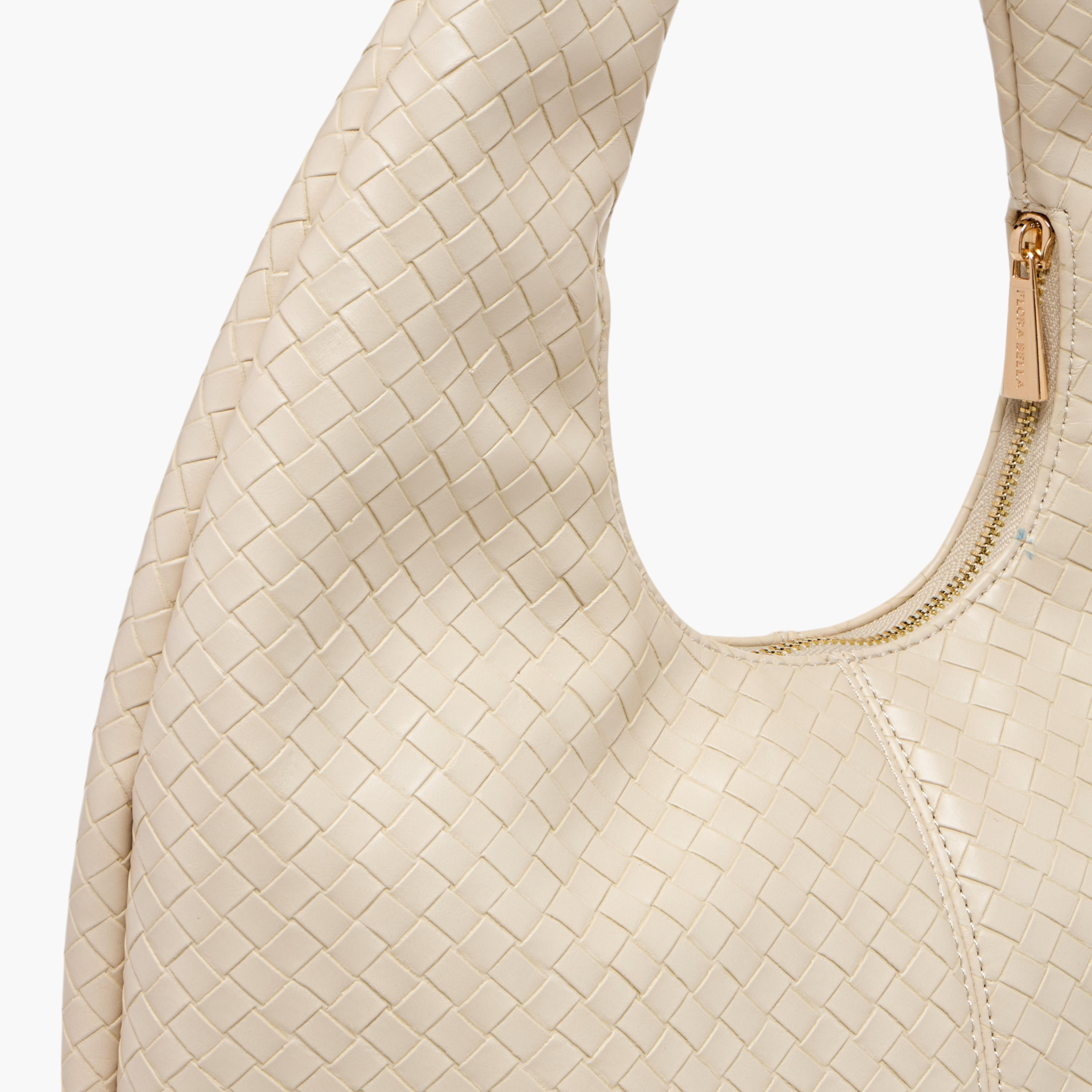شنطة هوبو بارزة الملمس بمقبض وسحاب إغلاق من فلورا بيلا-women-bagsandwallets-handbags-image-5