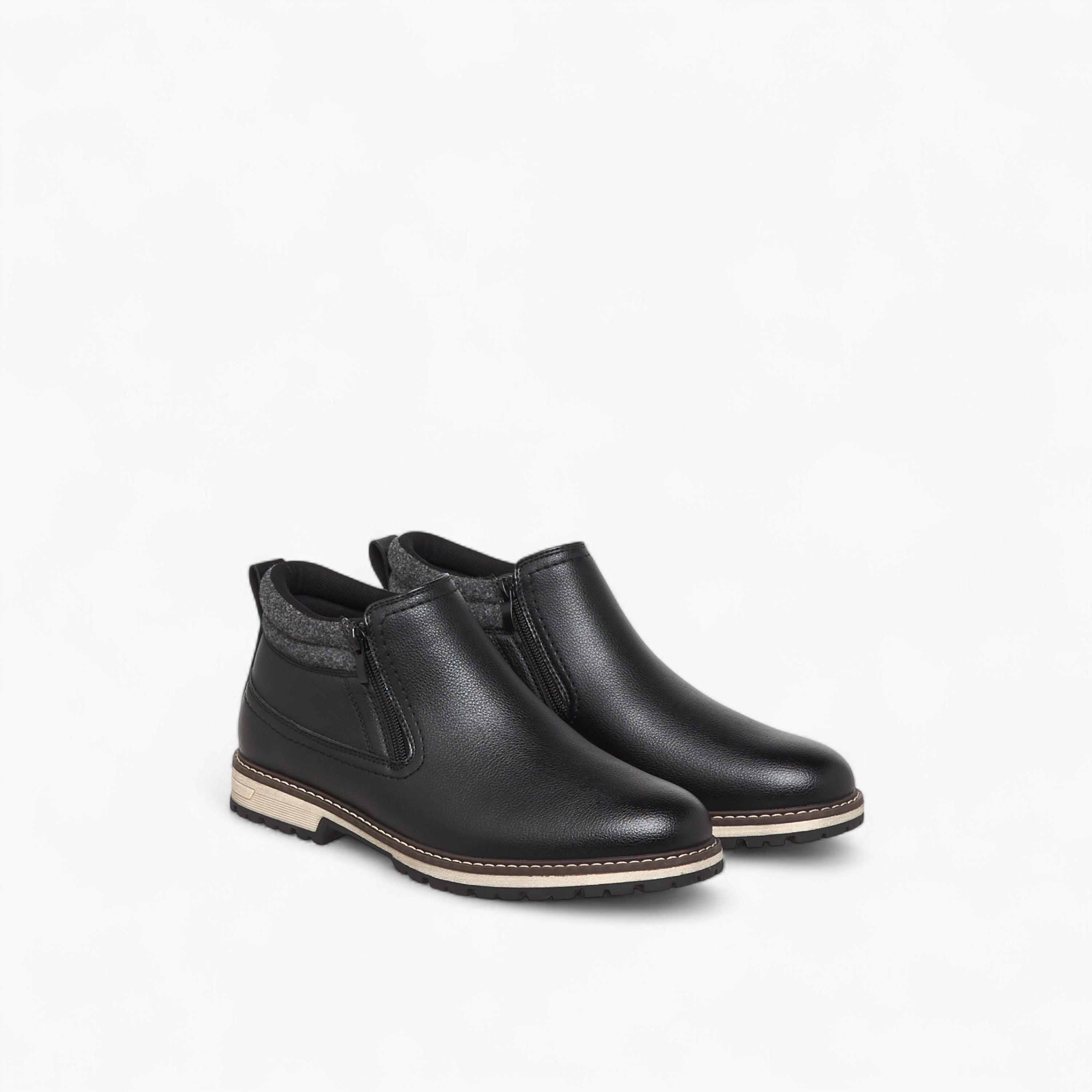 LBL by Shoexpress Men Panelled Ankle Boots-men-shoes-boots-image-1