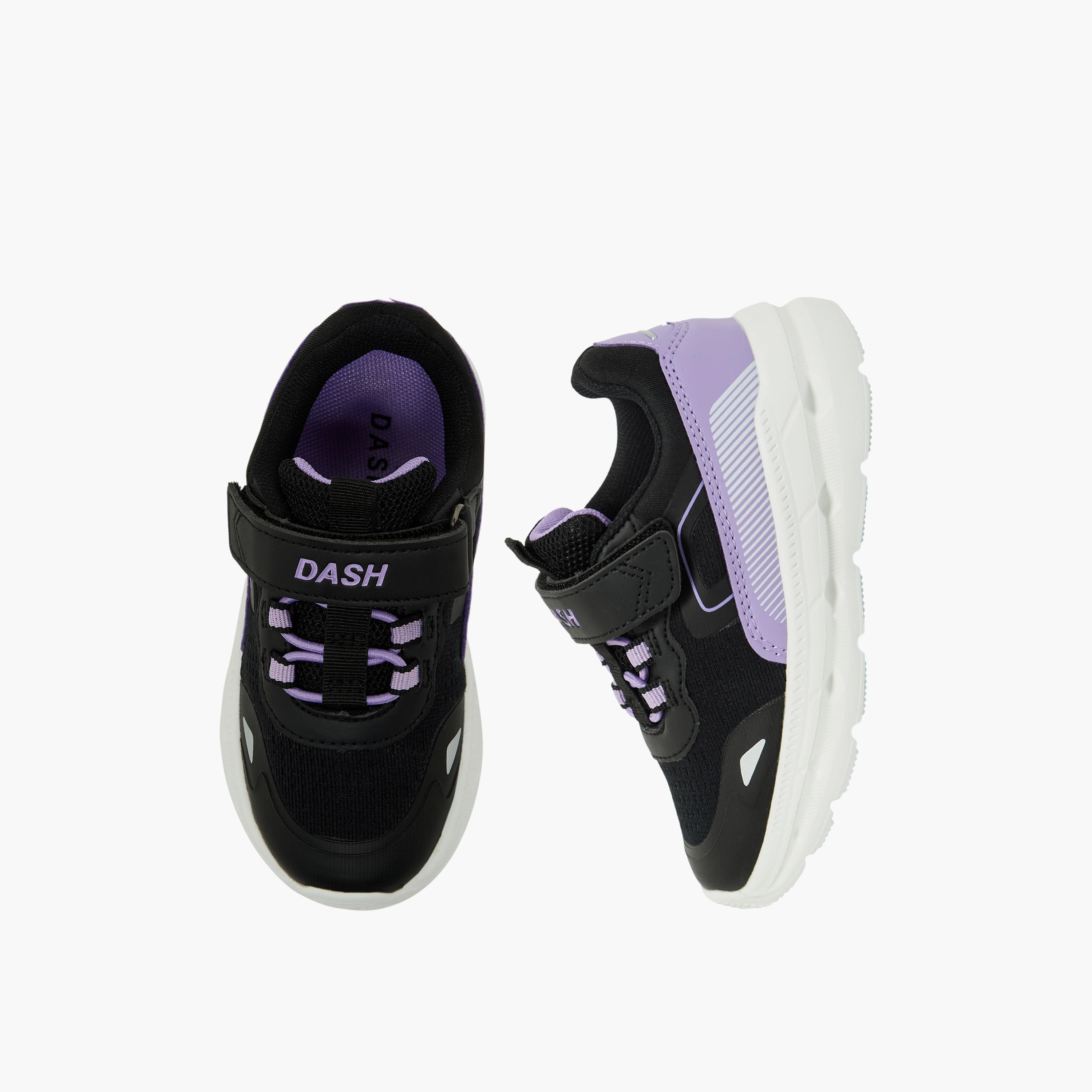 حذاء رياضي بشريط لاصق وقوالب ملونة للبنات من داش-girls-shoes-sneakers-image-1