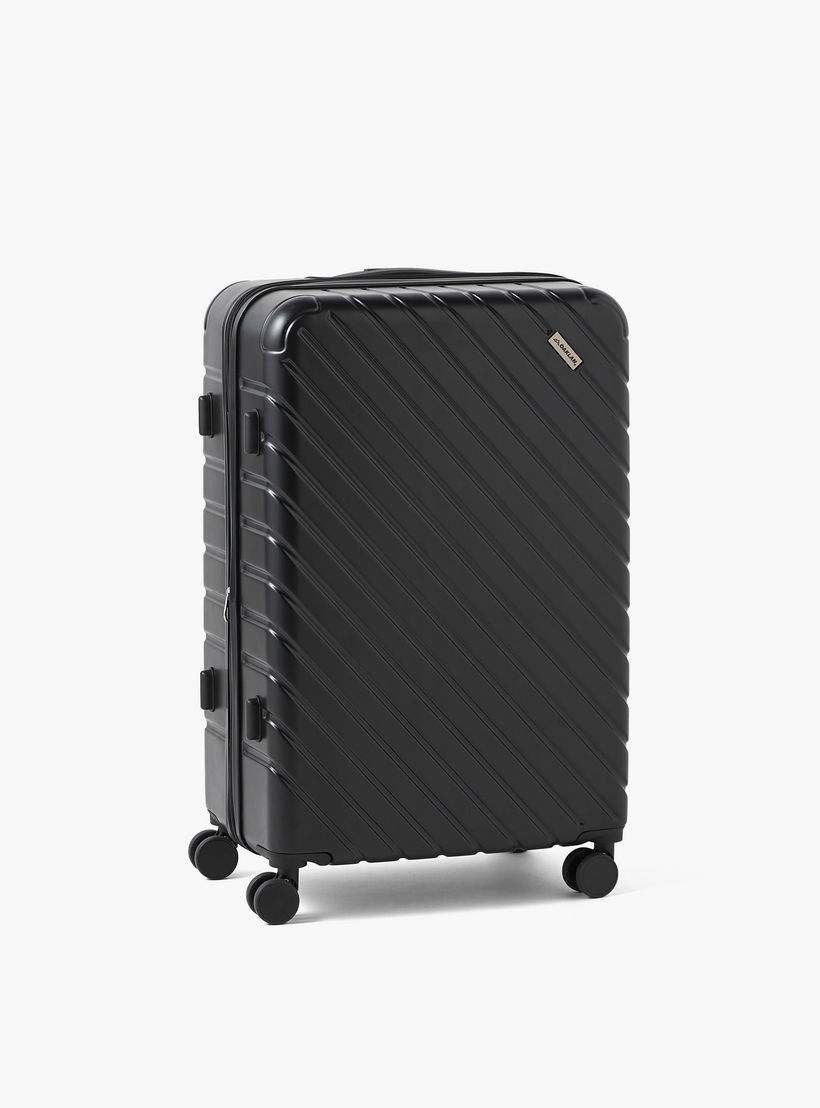 Oaklan by Shoexpress Textured Hardcase Luggage Trolley with Retractable Handle-travel-luggagesandbags-luggage-image-5