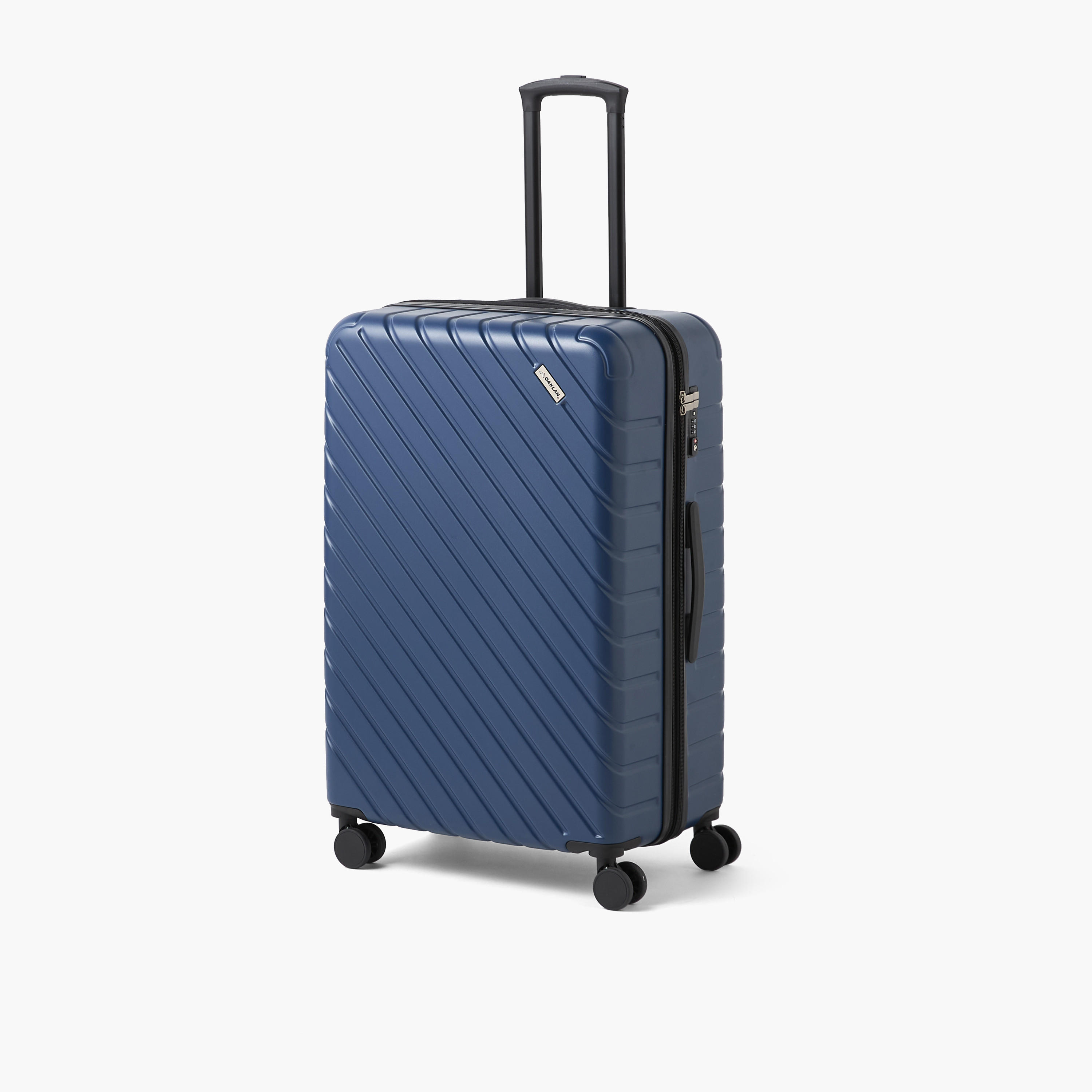 Oaklan by Shoexpress Textured Hardcase Luggage Trolley with Retractable Handle-travel-luggagesandbags-luggage-image-1