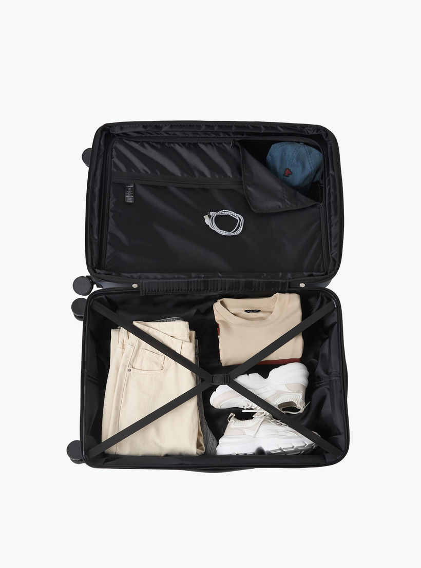 Oaklan by Shoexpress Textured Hardcase Luggage Trolley with Retractable Handle-travel-luggagesandbags-luggage-image-3