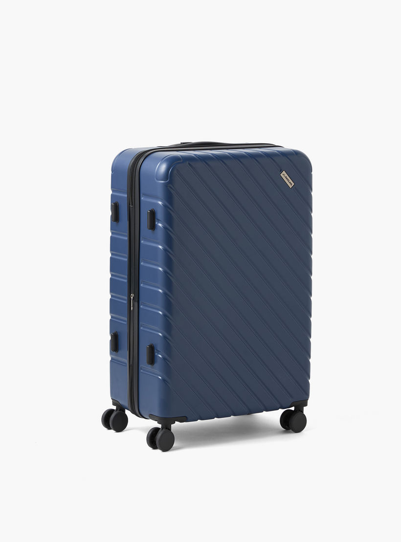Oaklan by Shoexpress Textured Hardcase Luggage Trolley with Retractable Handle-travel-luggagesandbags-luggage-image-5