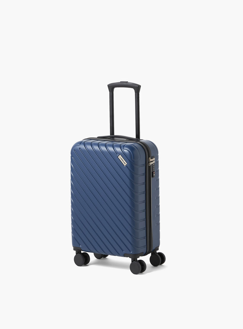 Oaklan by Shoexpress Textured Hardcase Luggage Trolley with Retractable Handle-travel-luggagesandbags-luggage-image-6