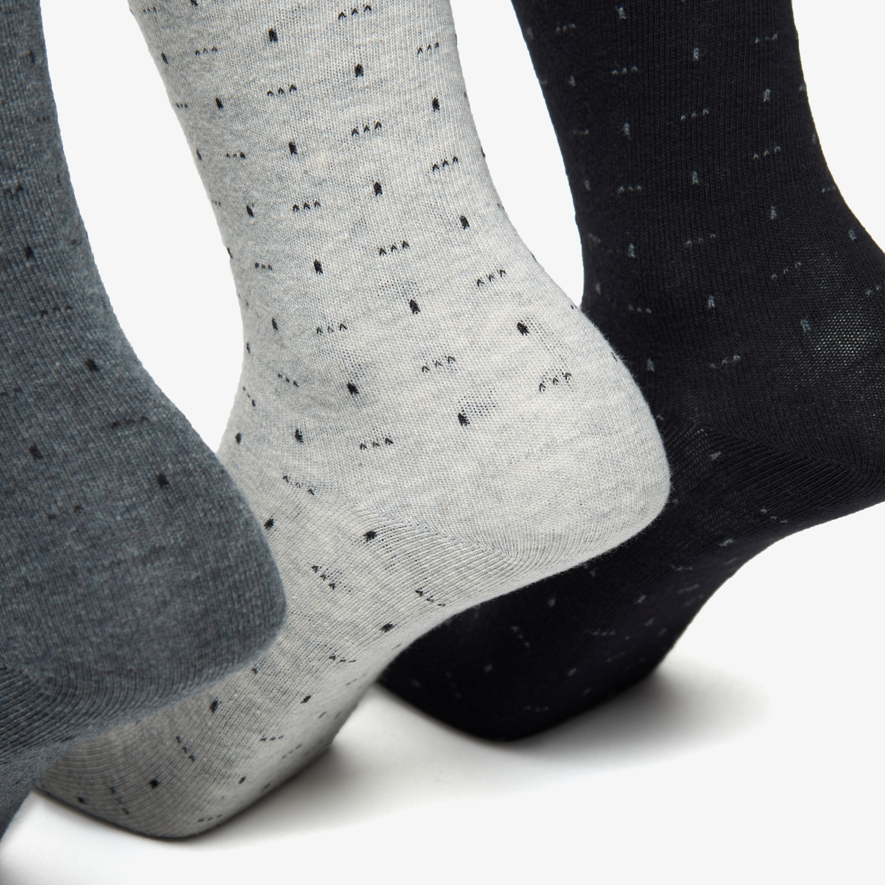 Duchini Assorted Non Terry Crew Length Socks - Set of 5-men-socks-image-2