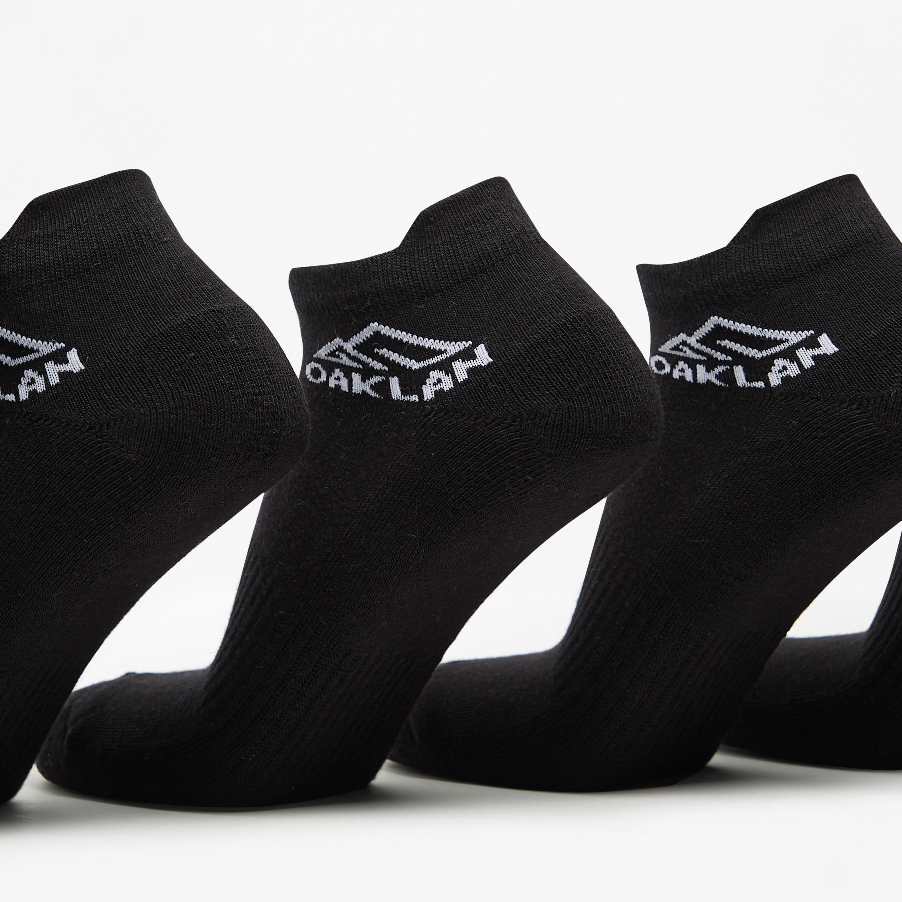 OAKLAN Logo Print Ankle Length Cushioned Sports Socks - Set of 5-men-socks-image-4