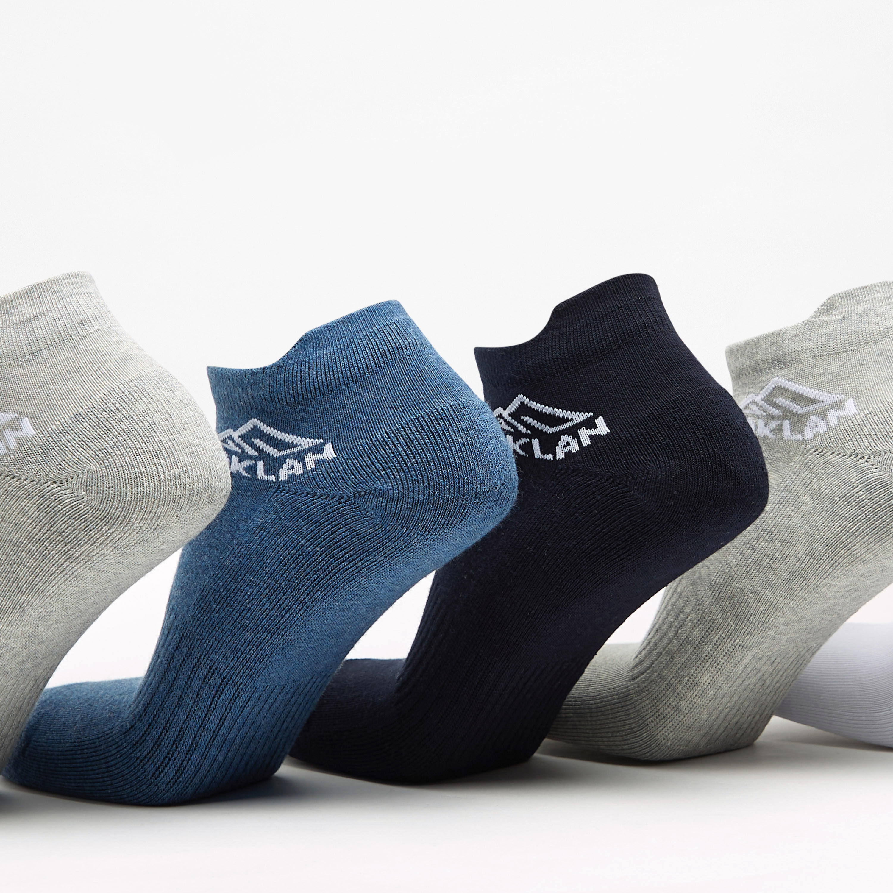 OAKLAN Logo Print Ankle Length Cushioned Sports Socks - Set of 5-men-socks-image-4