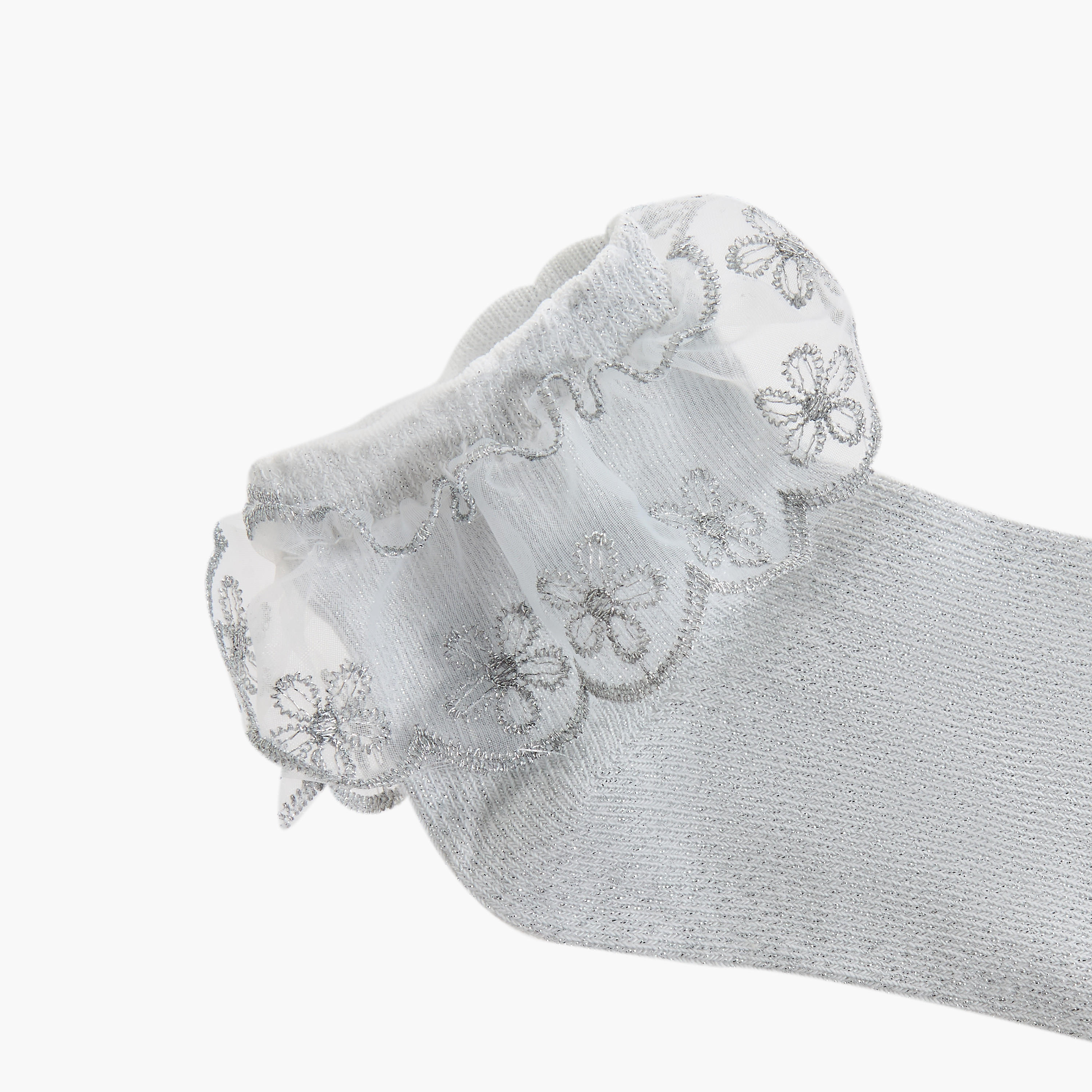 Little Missy Ruffle Detail Ankle Length Socks - Set of 2-girls-accessories-socks-image-4