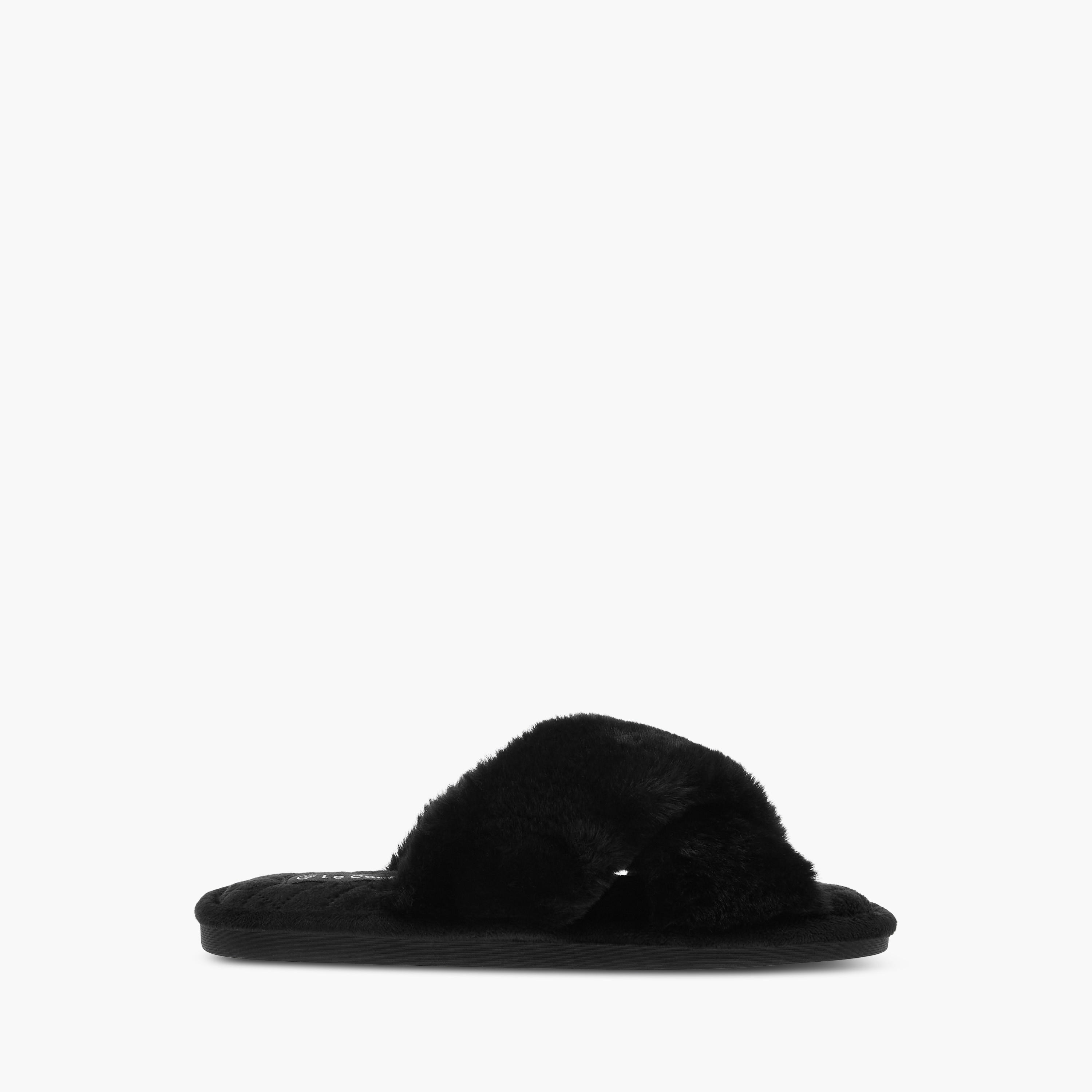 Le Confort Faux Fur Textured Bedroom Slippers-women-shoes-bedroomslippers-image-2