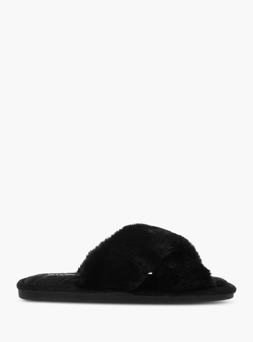 Le Confort Faux Fur Textured Bedroom Slippers-women-shoes-bedroomslippers-image-2