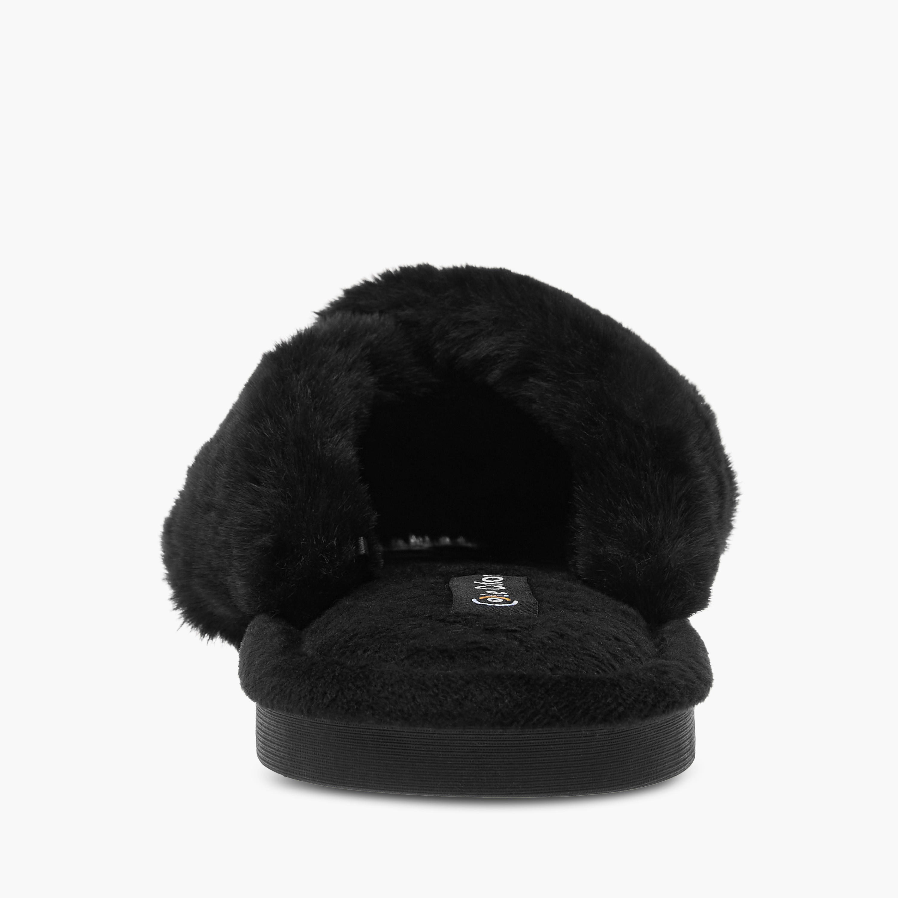 Le Confort Faux Fur Textured Bedroom Slippers-women-shoes-bedroomslippers-image-4