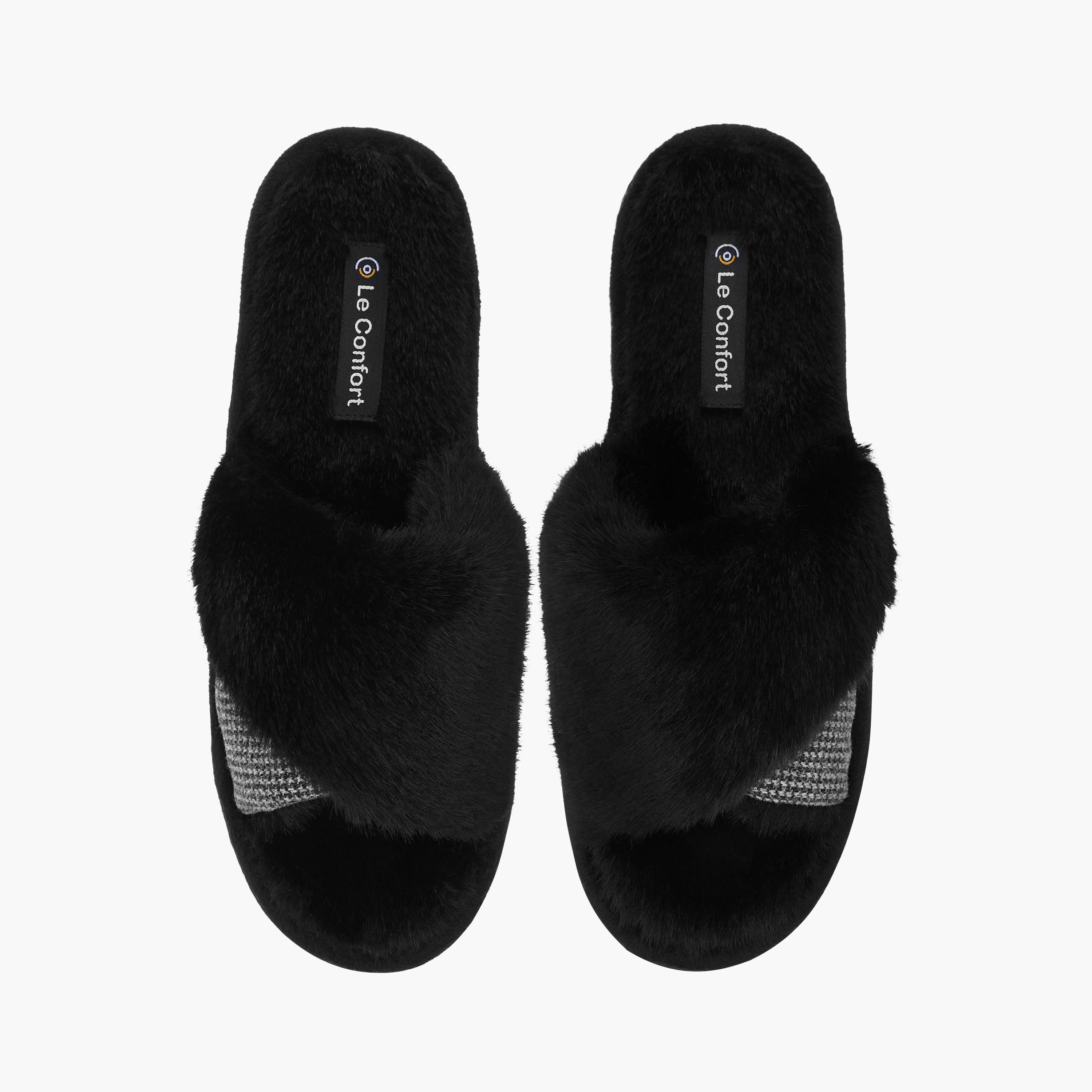 Le Confort Faux Fur Slip-On Bedroom Slippers-women-shoes-bedroomslippers-image-1