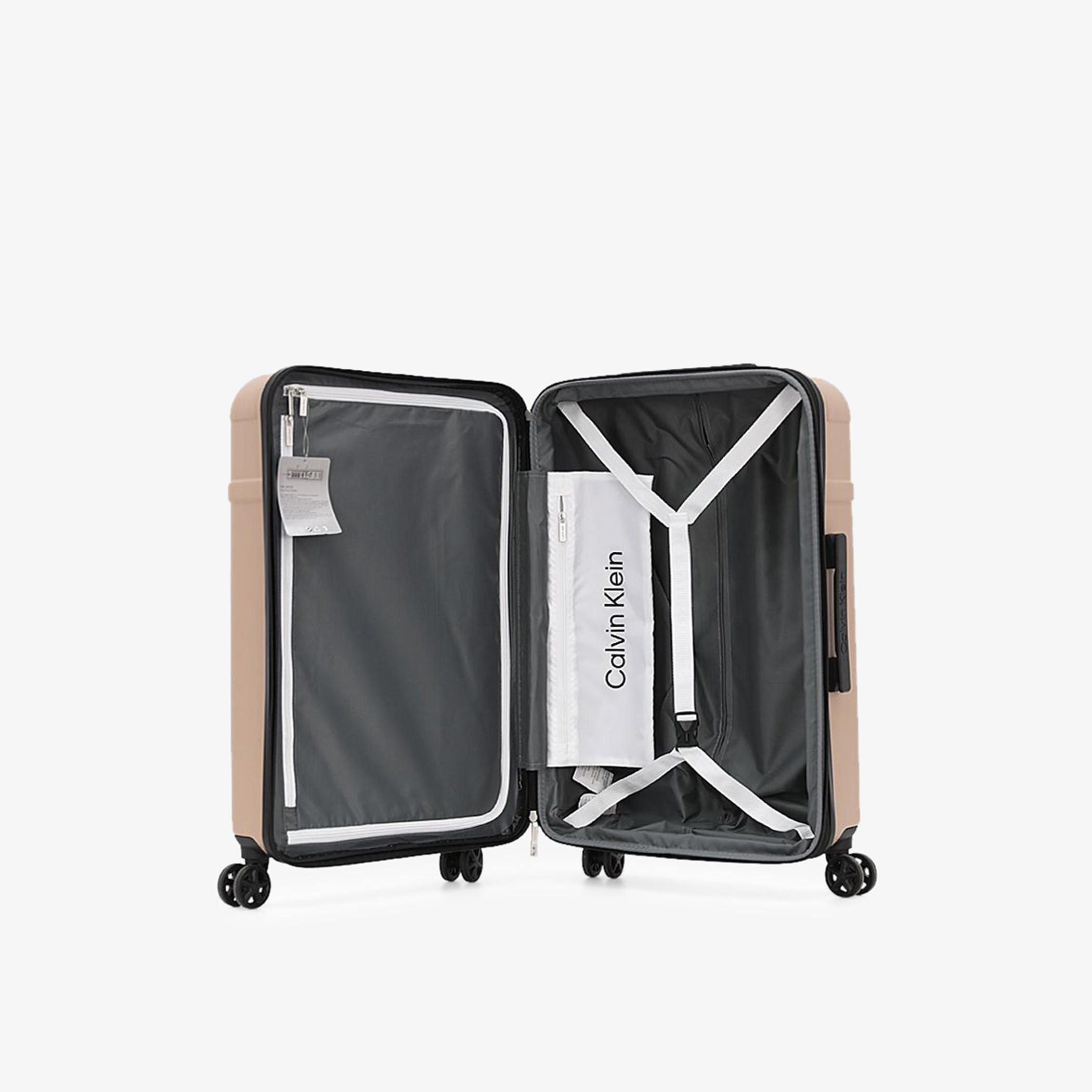 Calvin Klein Textured Hardcase Trolley Bag with Retractable Handle-travel-luggagesandbags-luggage-image-4