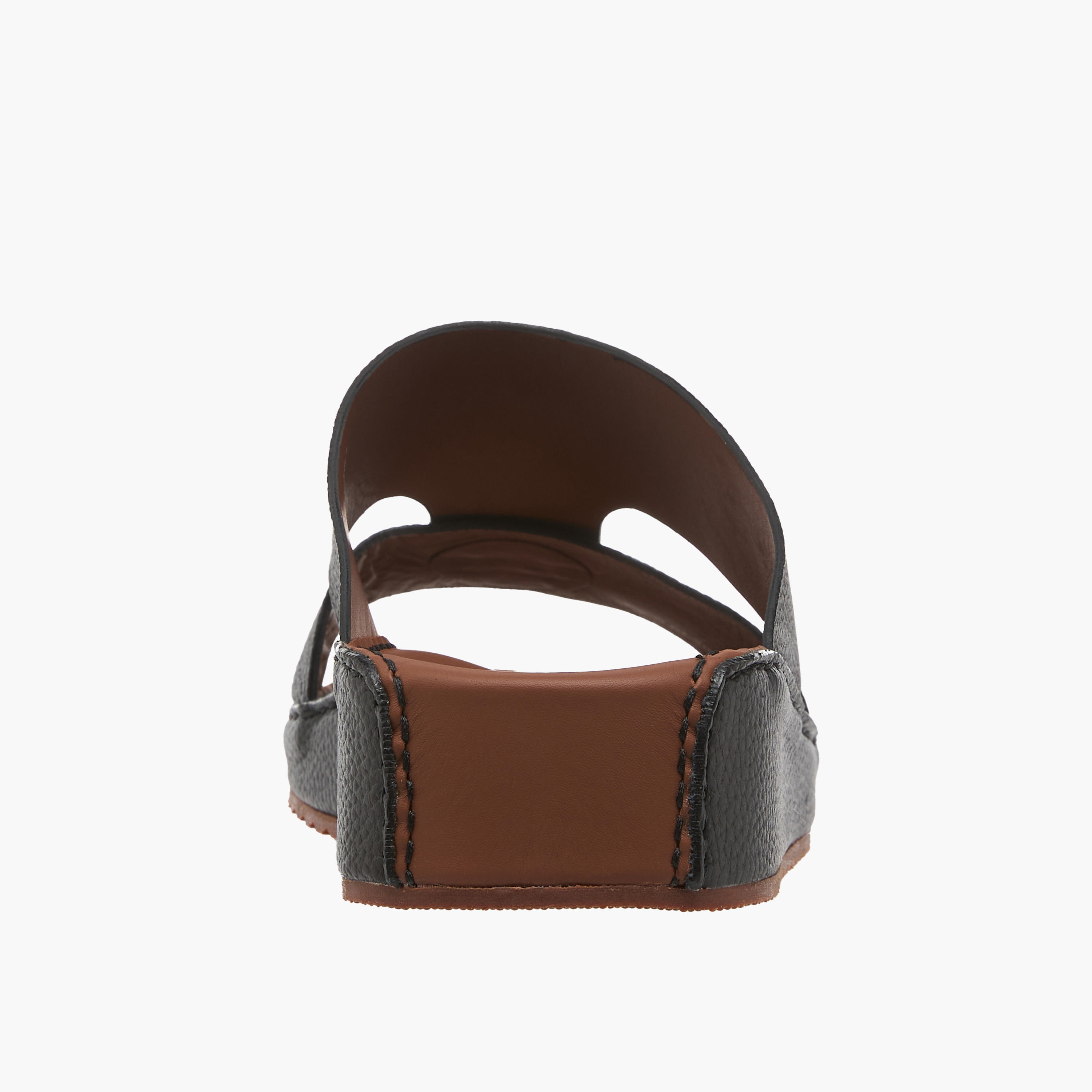 Duchini Men Textured Leather Arabic Sandals-men-shoes-sandals-image-5