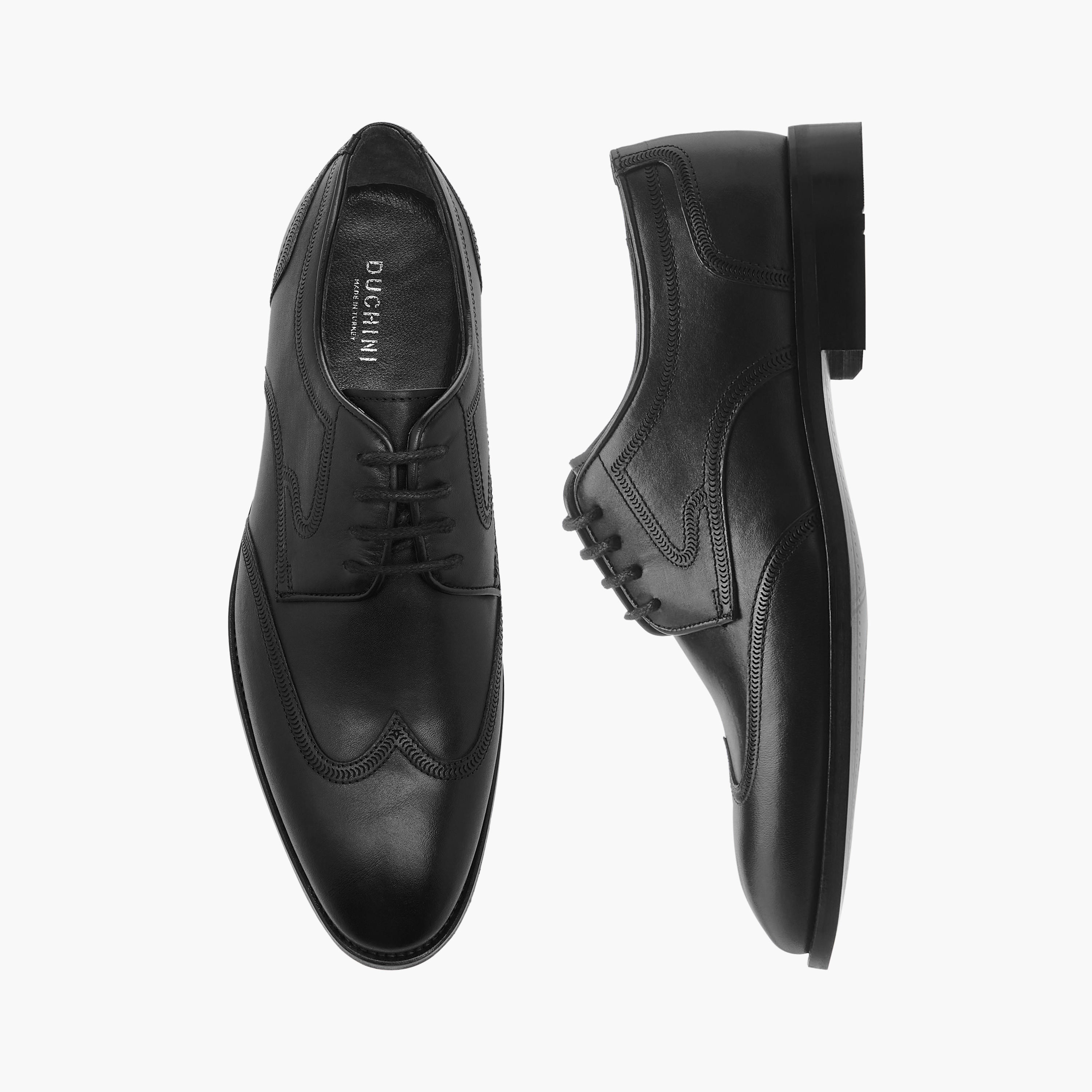 Duchini Men Genuine Leather Lace-Up Derby Shoes-men-shoes-formalshoes-image-1