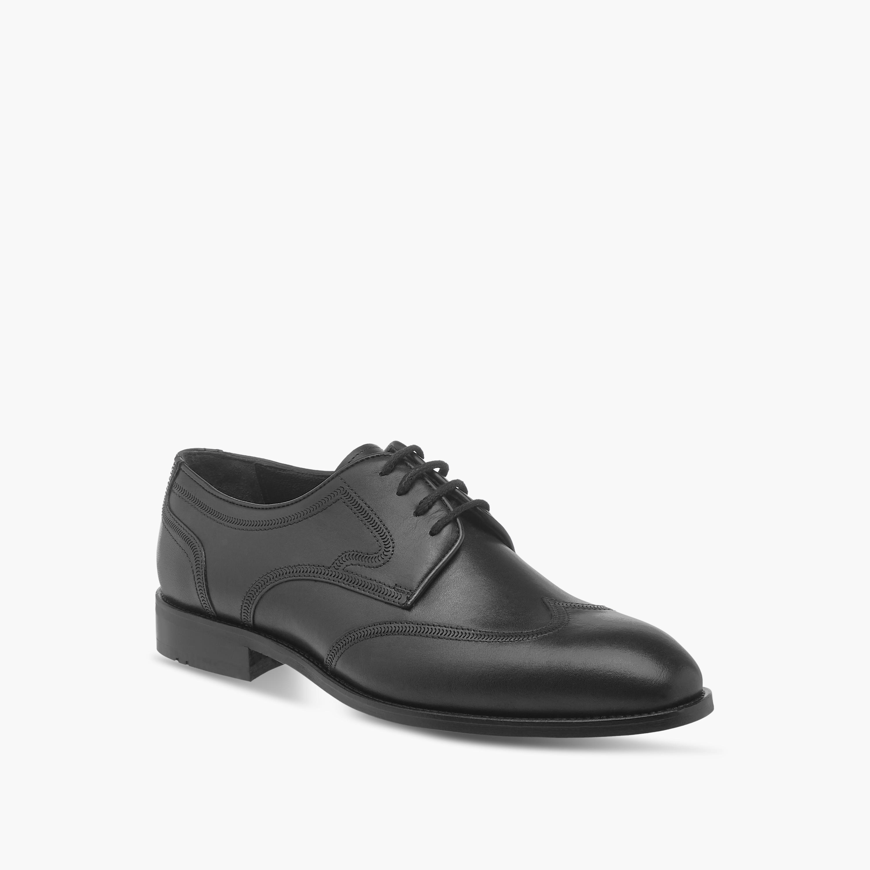 Duchini Men Genuine Leather Lace-Up Derby Shoes-men-shoes-formalshoes-image-2