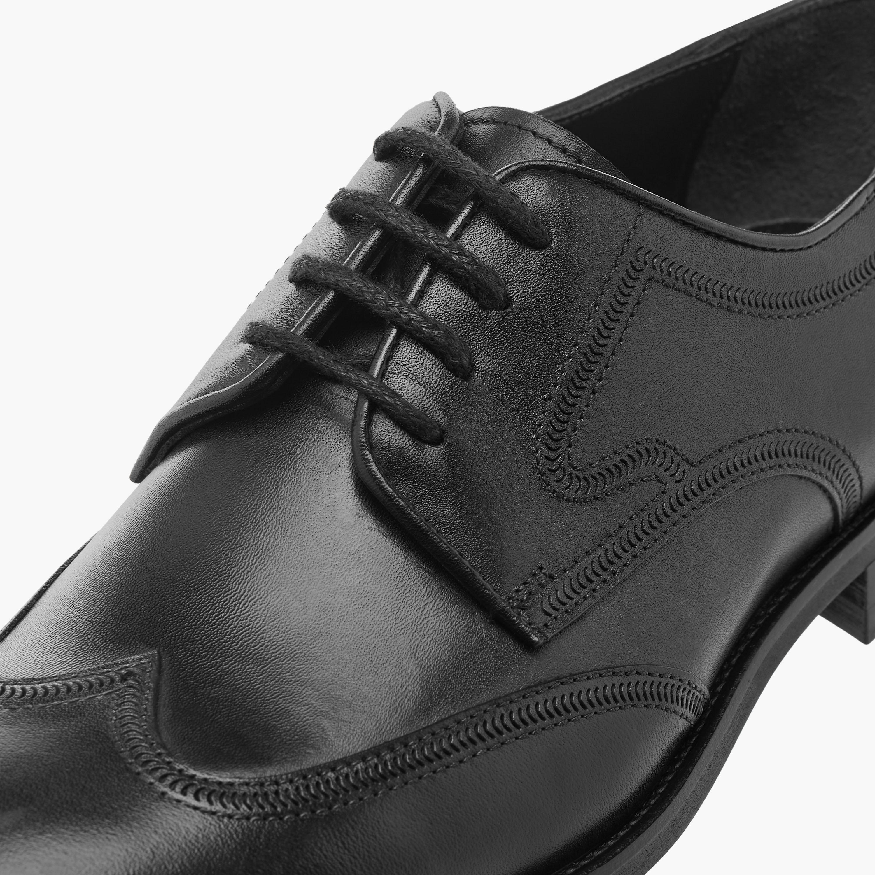Duchini Men Genuine Leather Lace-Up Derby Shoes-men-shoes-formalshoes-image-4